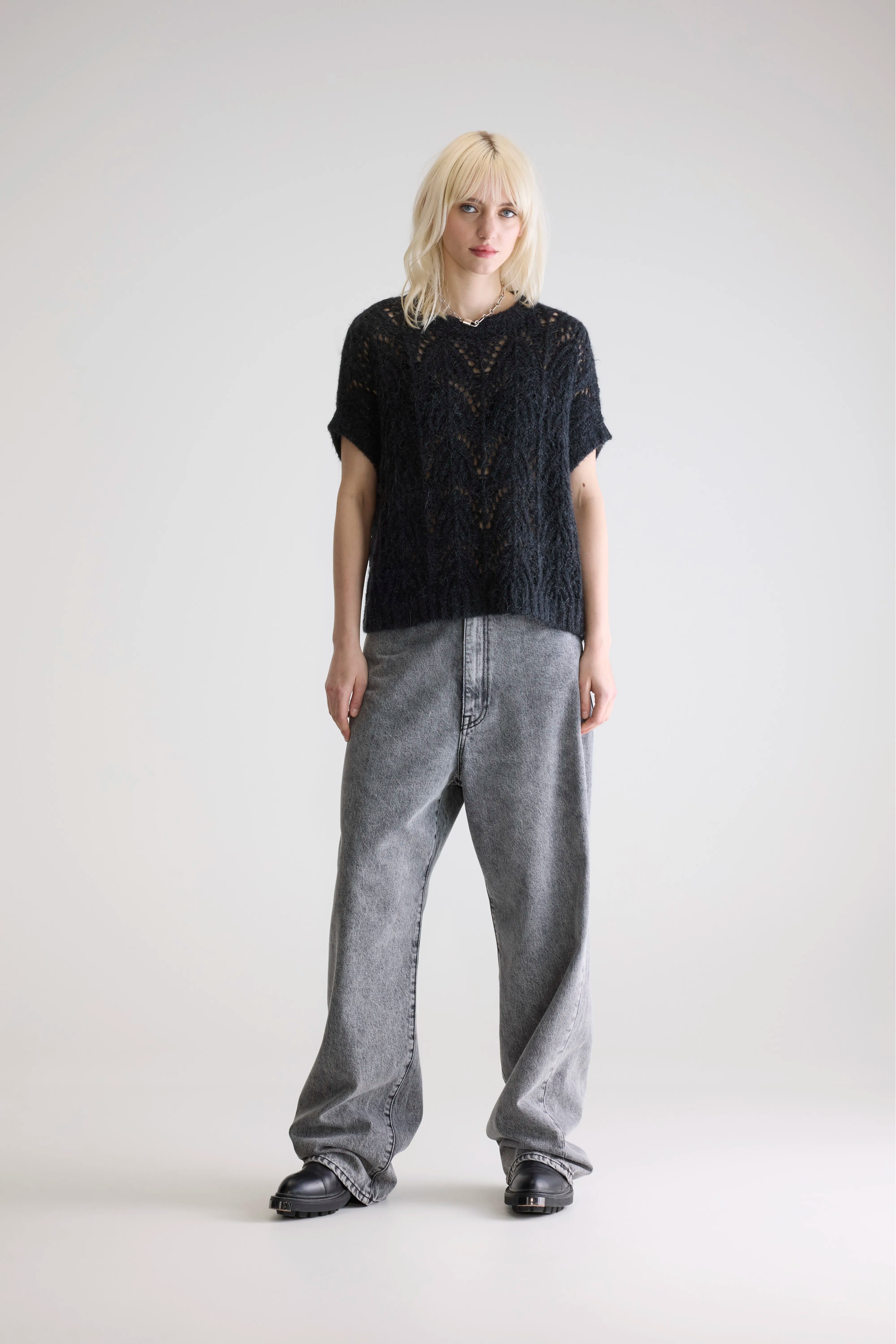 Sweatshirt Sans Manches Noffy - Black / Charcoal / Meteorite Pour Femme | Bellerose
