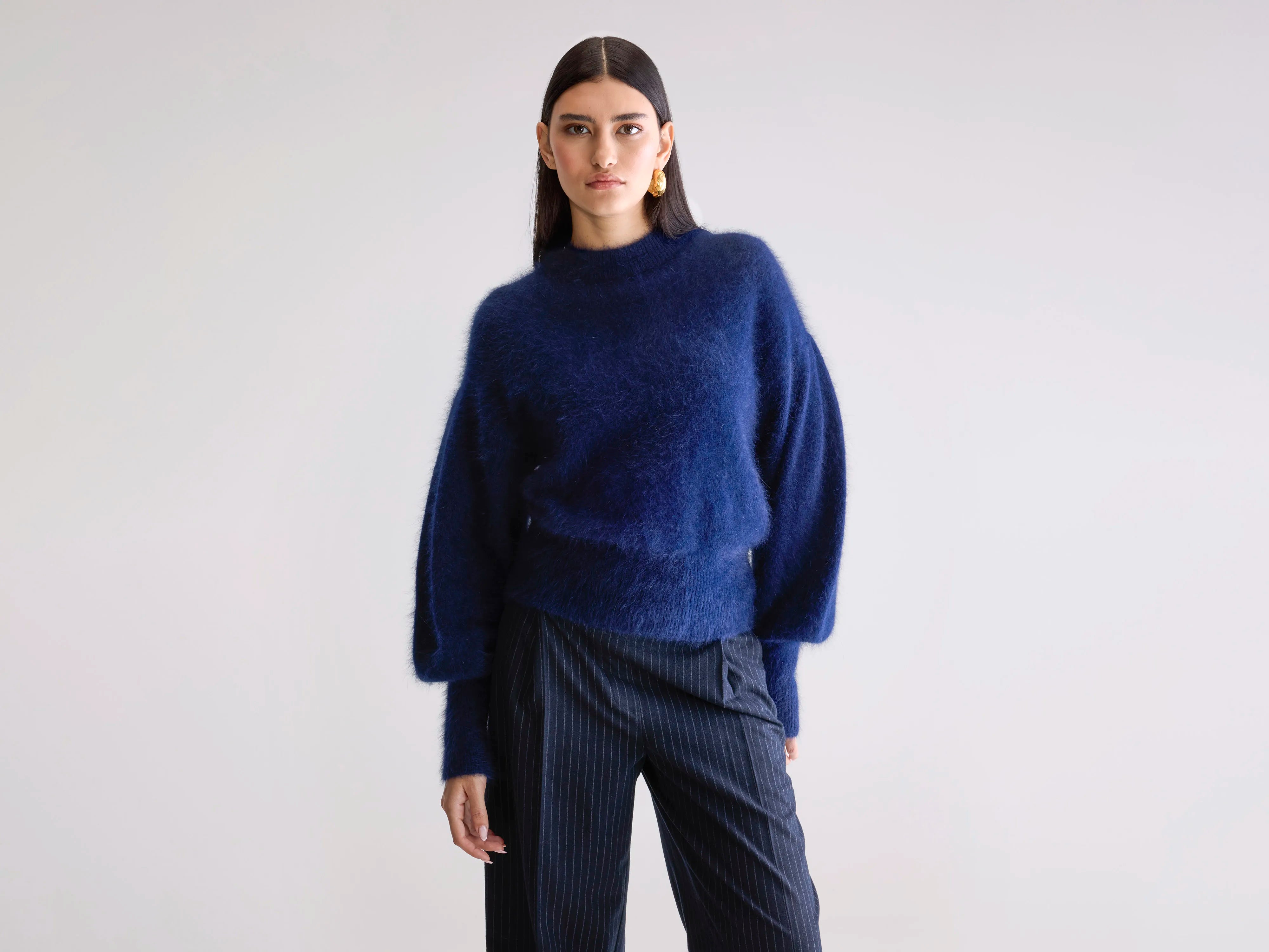 Pull en angora Dateka (252 / W / NAVY)