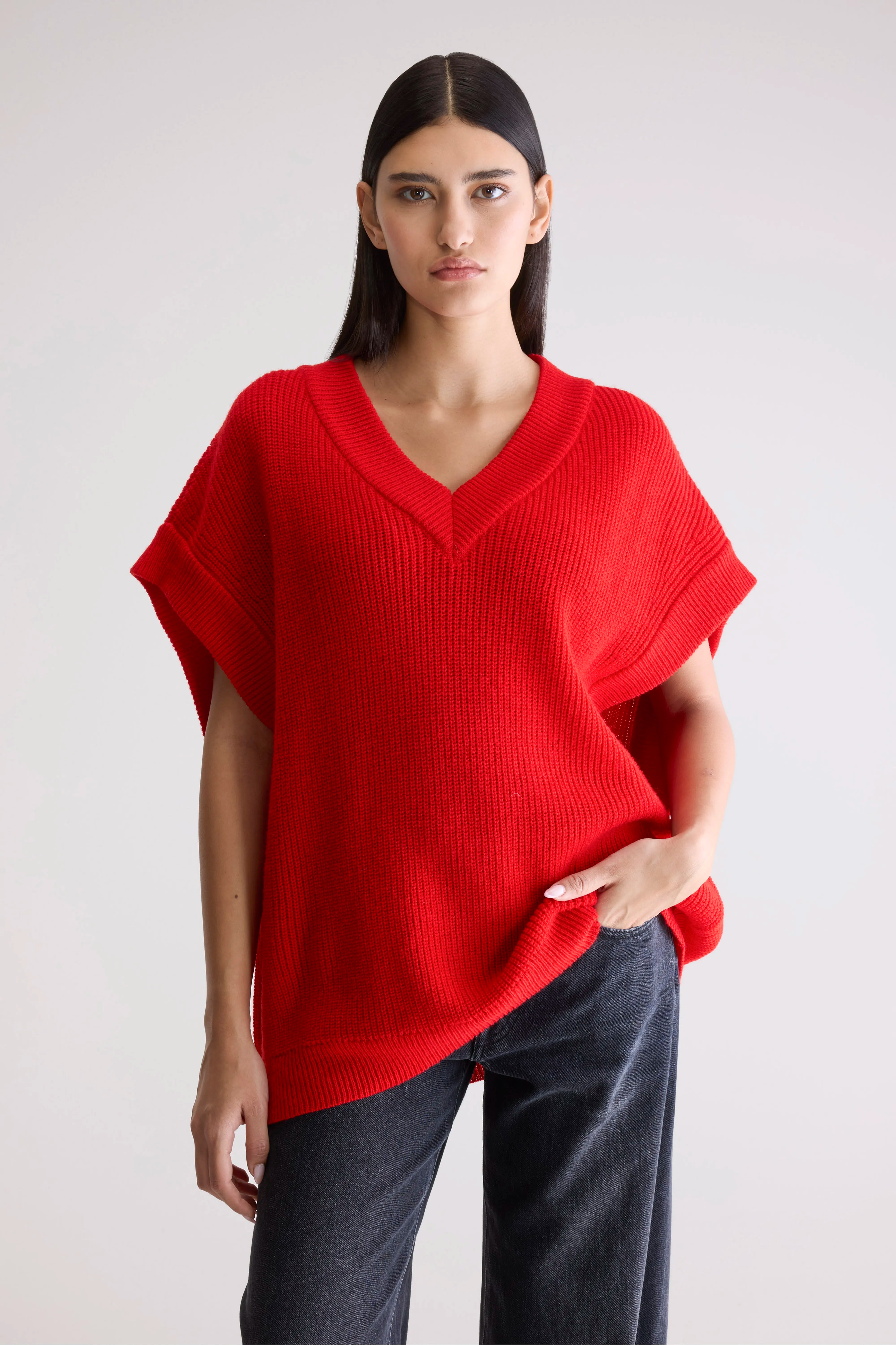 Labi Sleeveless Sweater - Sanguine For Women | Bellerose