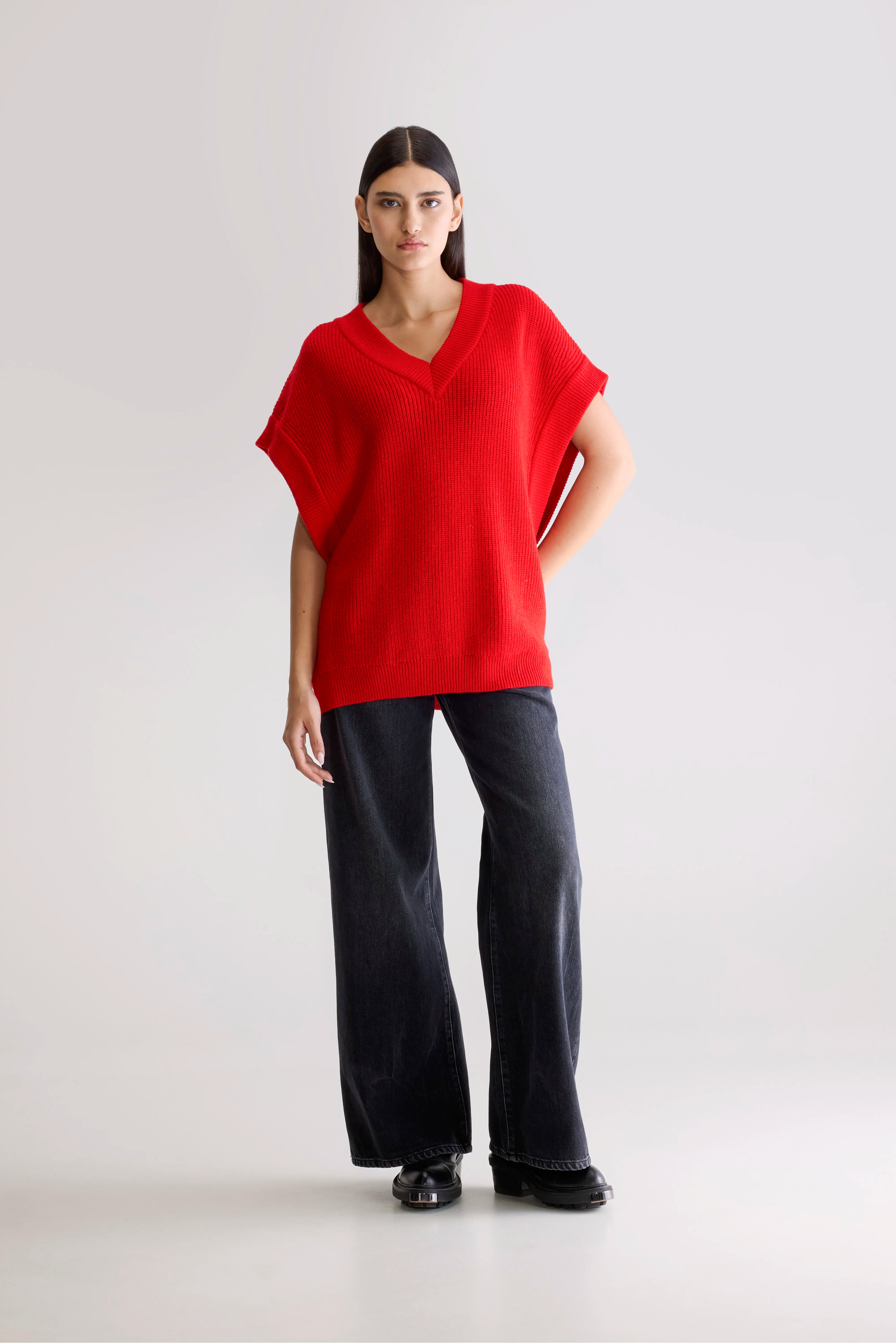 Labi Sleeveless Sweater - Sanguine For Women | Bellerose