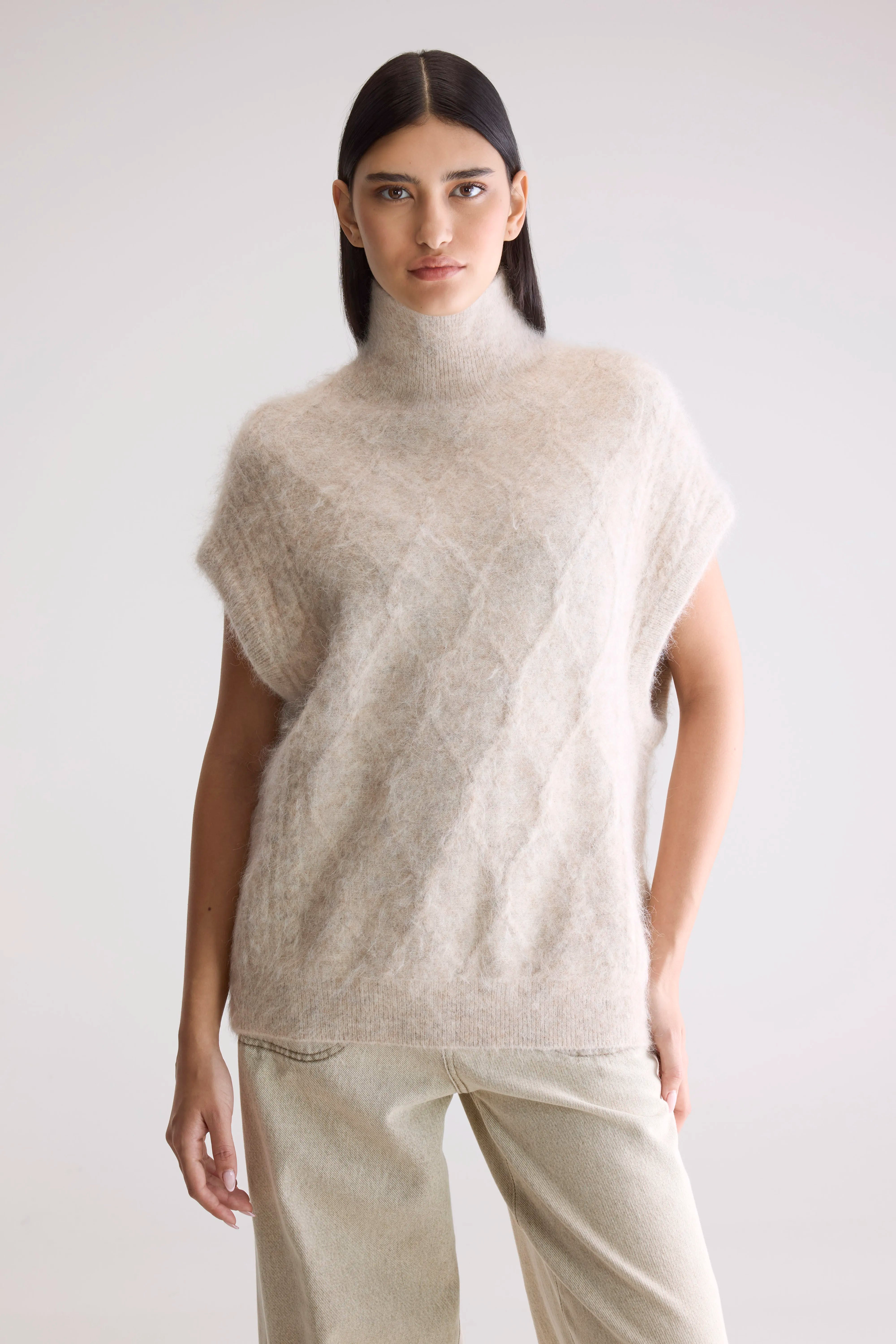 Pull Sans Manches Darti - Oyster Pour Femme | Bellerose