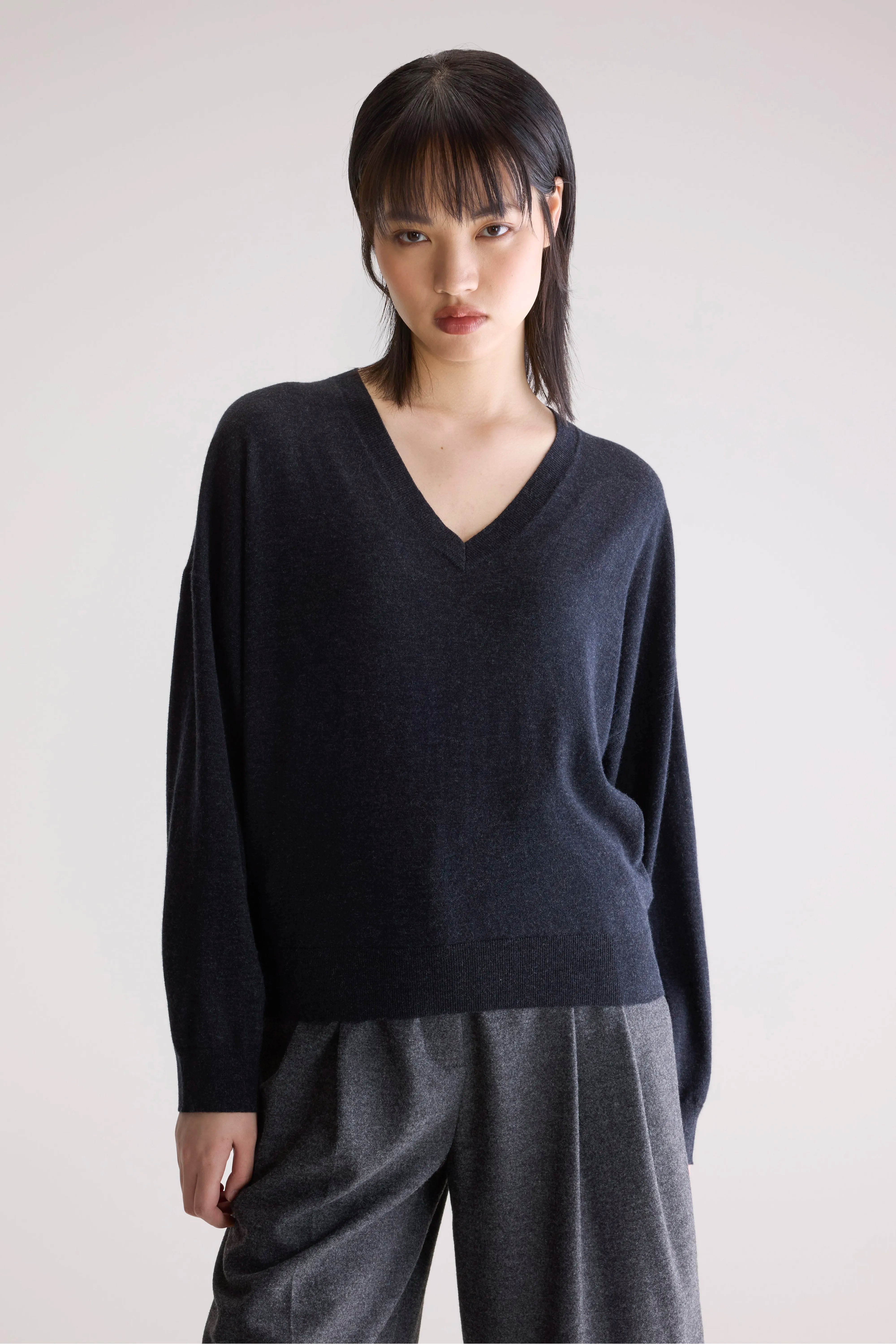 Arybev Trui Met V-hals - Anthracite Voor Dames | Bellerose