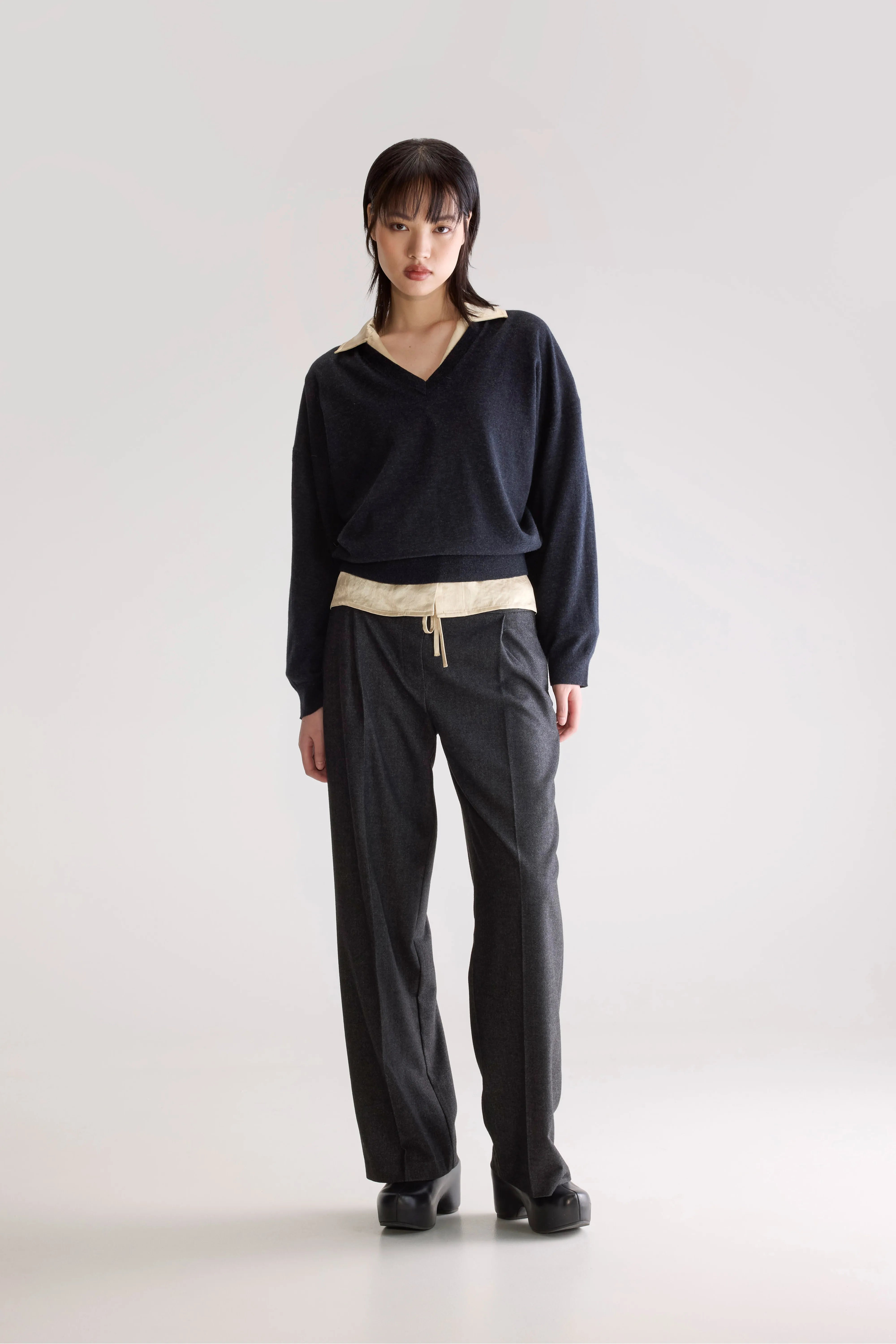 Arybev Trui Met V-hals - Anthracite Voor Dames | Bellerose