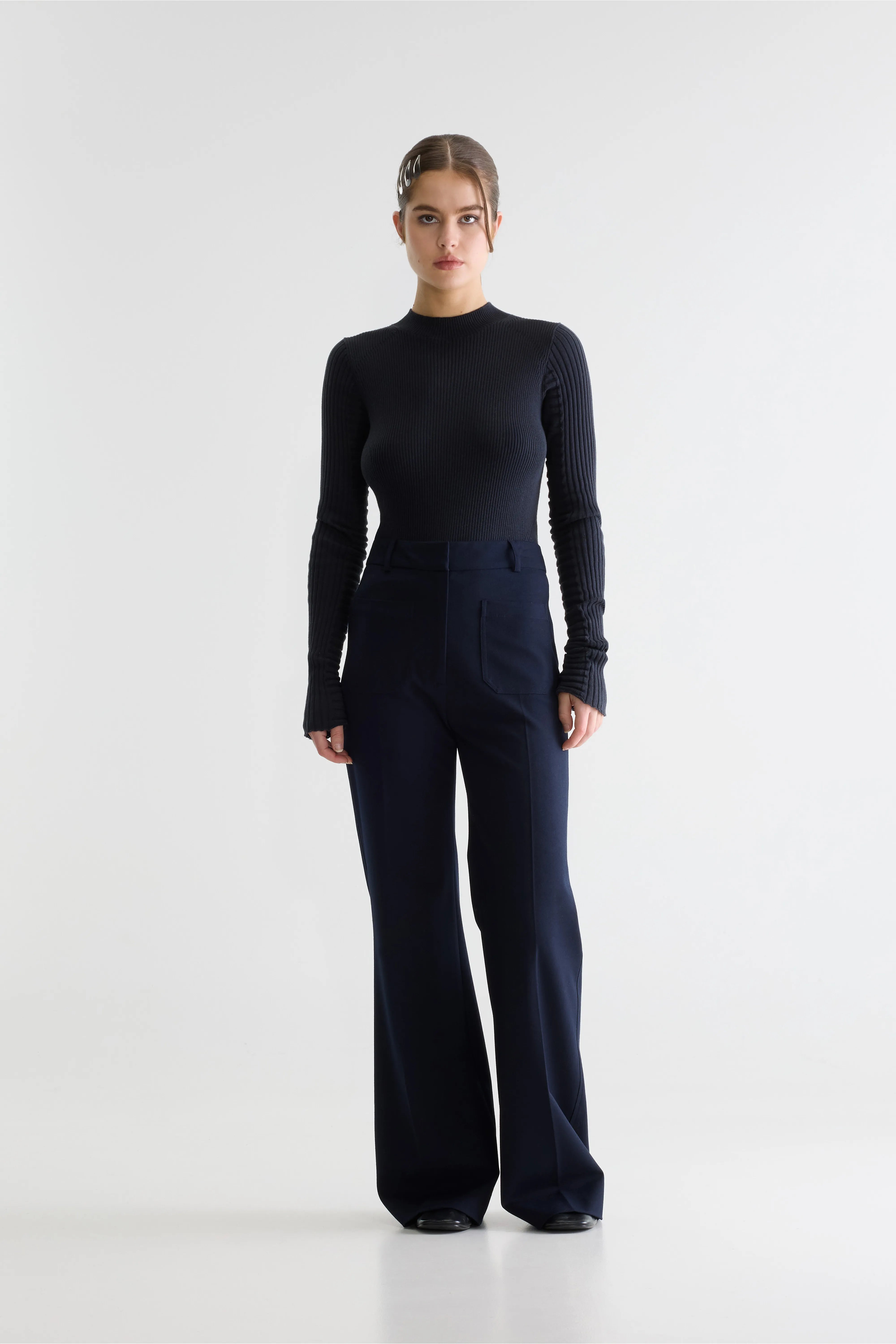 Vinh Slim Trousers - Dark navy For Women | Bellerose