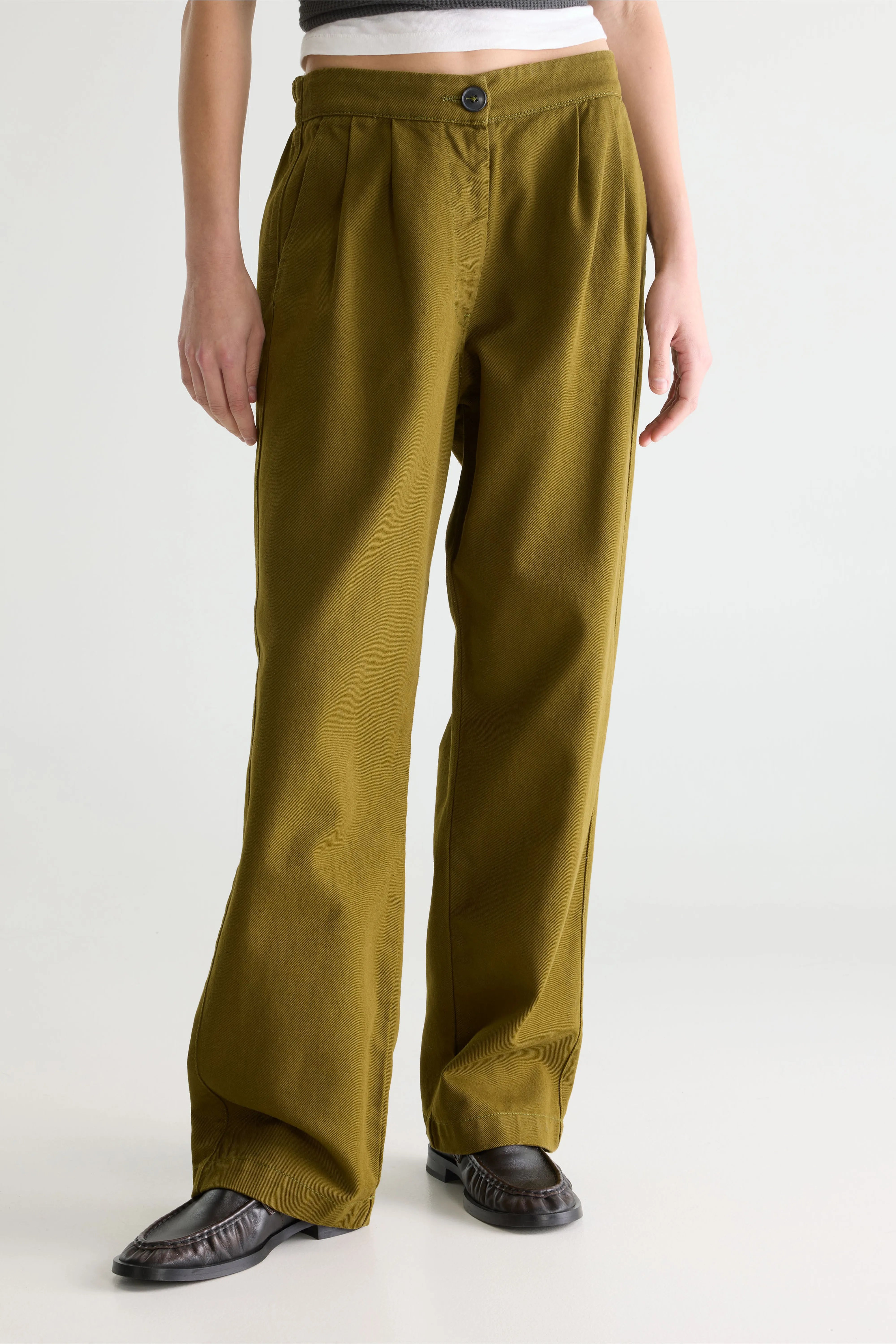 Pillow Regular Trousers - Vetiver For Women | Bellerose