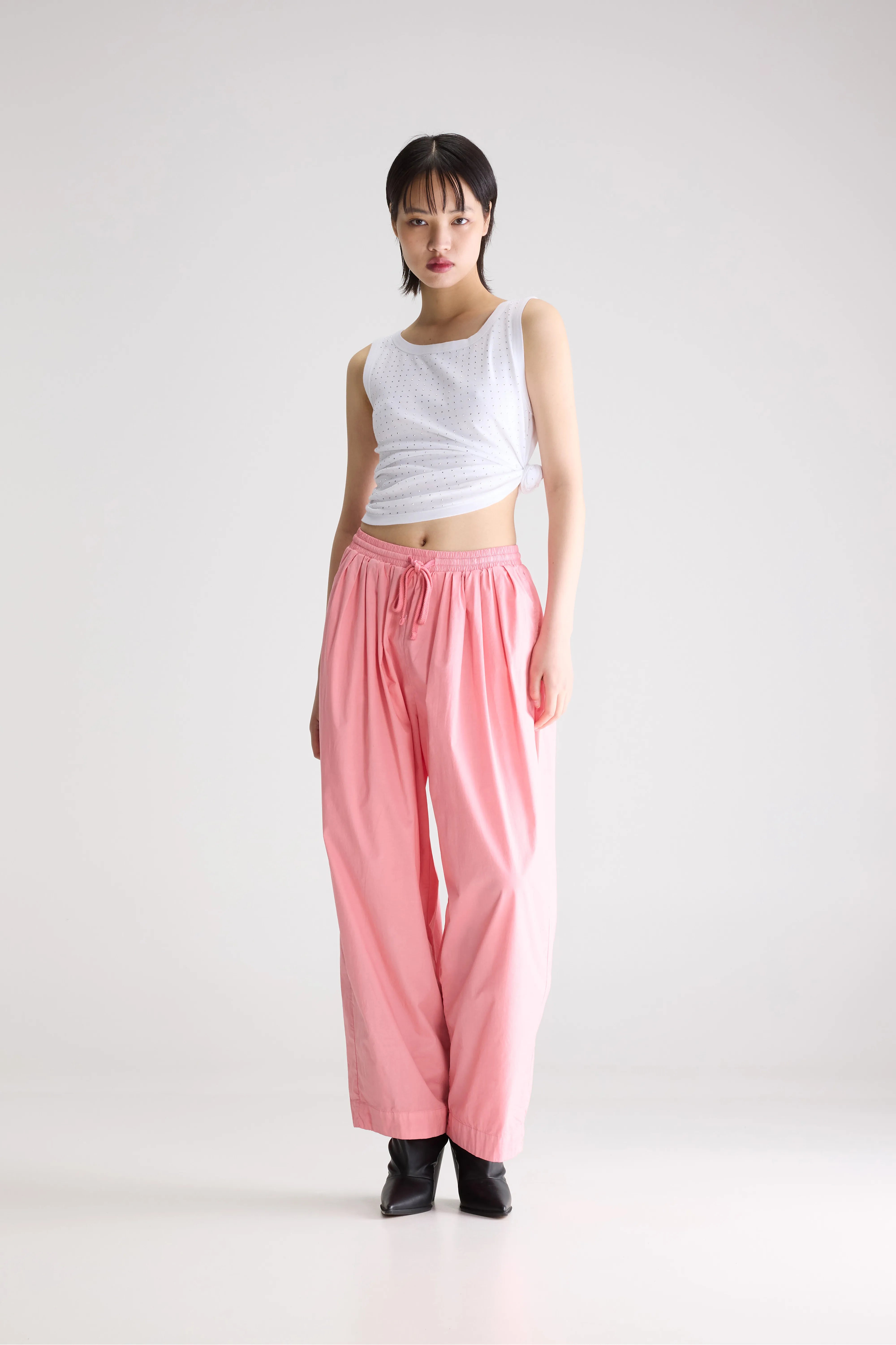 Whisper Cropped Trousers - Geranium For Women | Bellerose