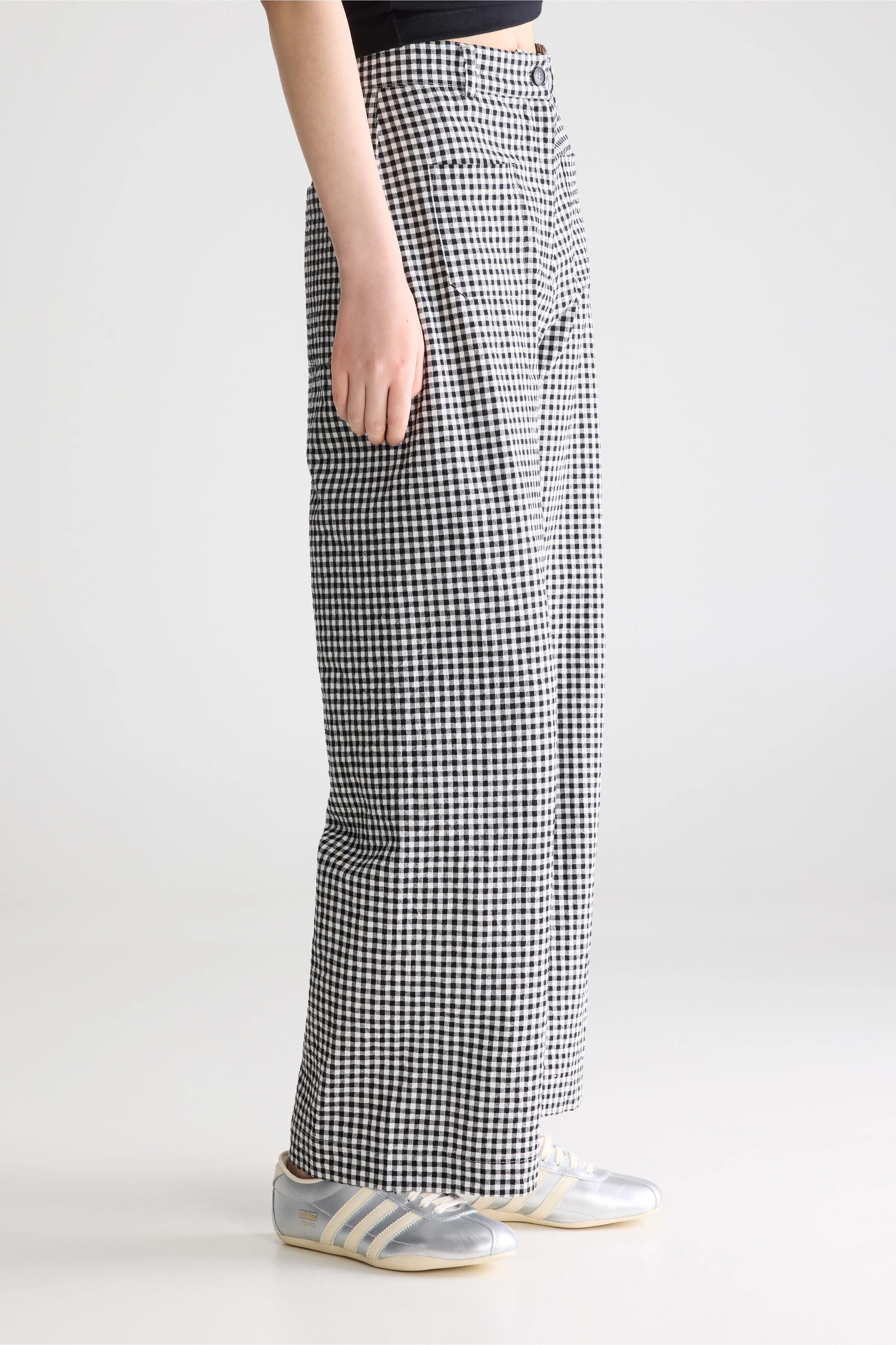 Vivia Straight Trousers - Black / White For Women | Bellerose