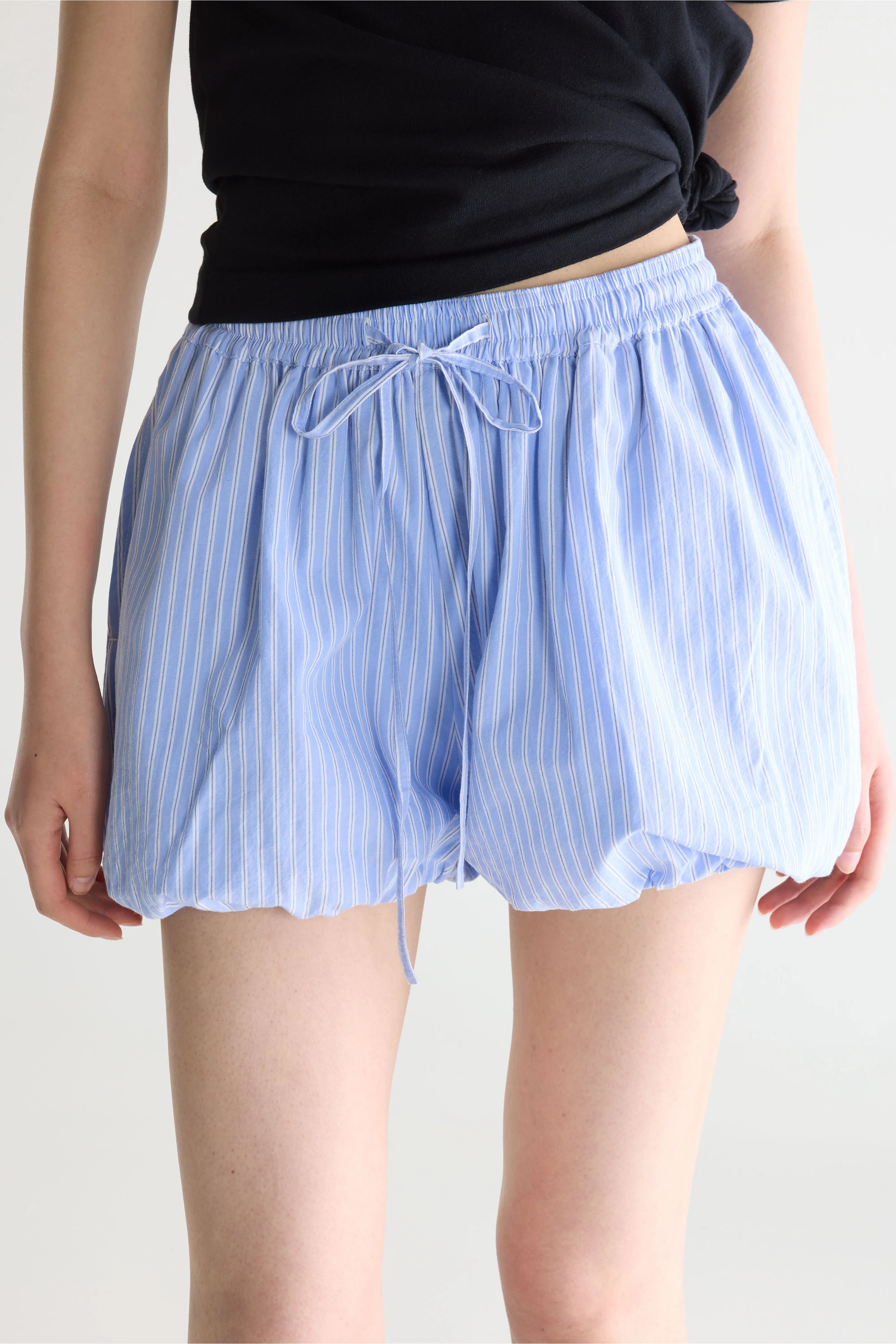 Short Ample Johny - Blue shirt / White Pour Femme | Bellerose