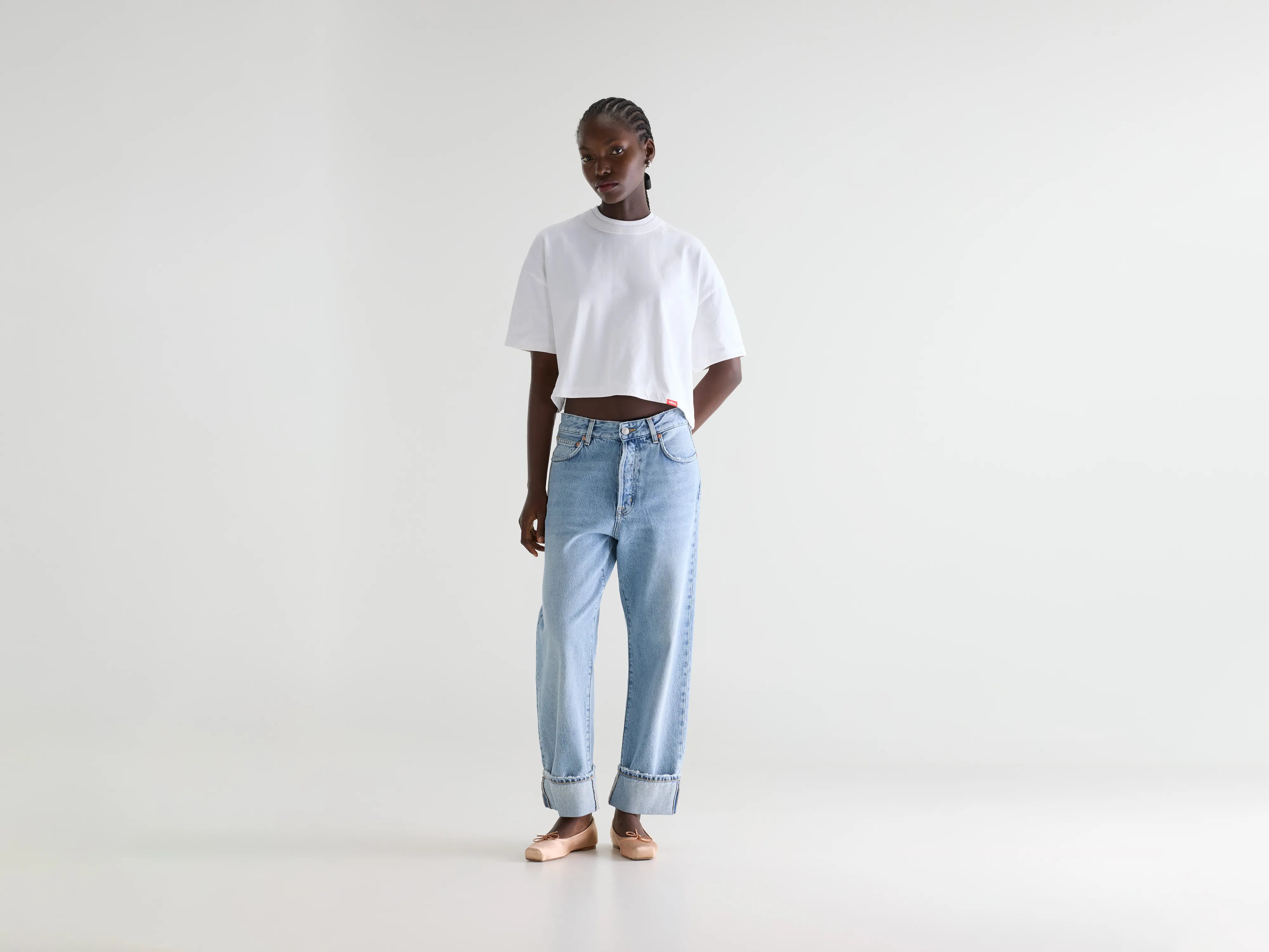 Denim N. 46 wijde jeans (261 / W / BLUE BLEACH)