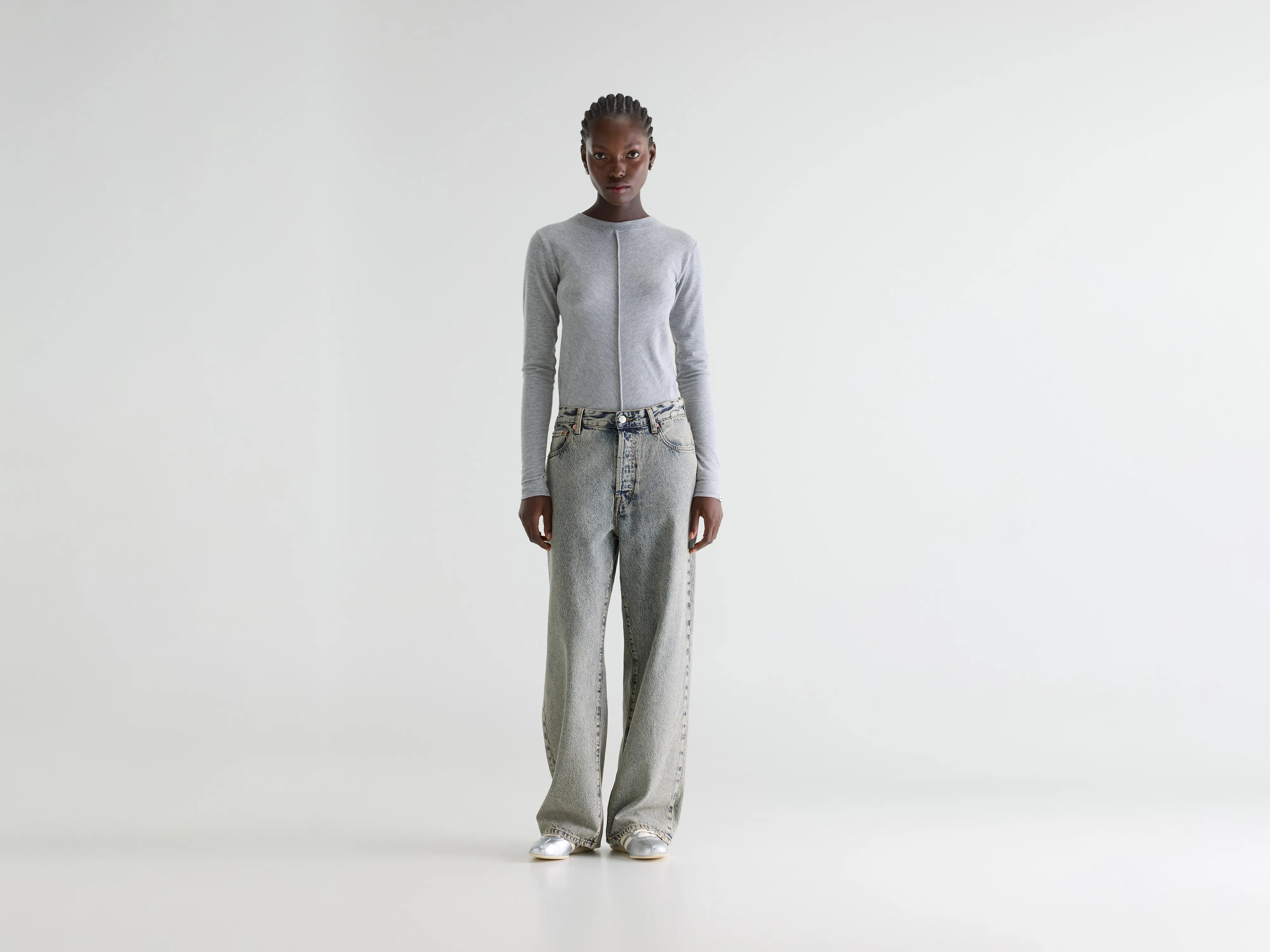 Denim N. 66 wijde jeans (261 / W / DIRTY BLUE)