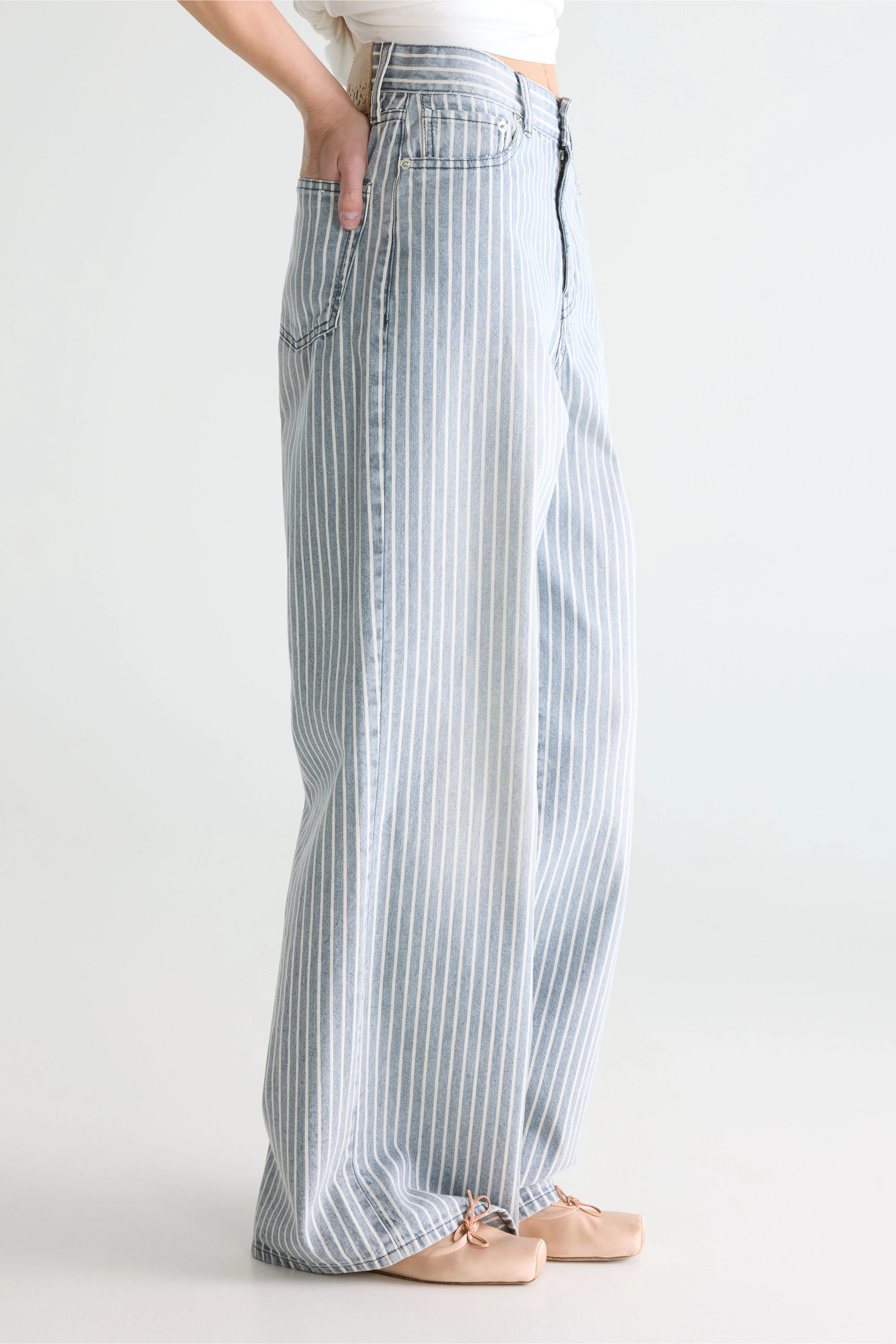 Denim N. 64 Wijde Jeans - Stripe a Voor Dames | Bellerose