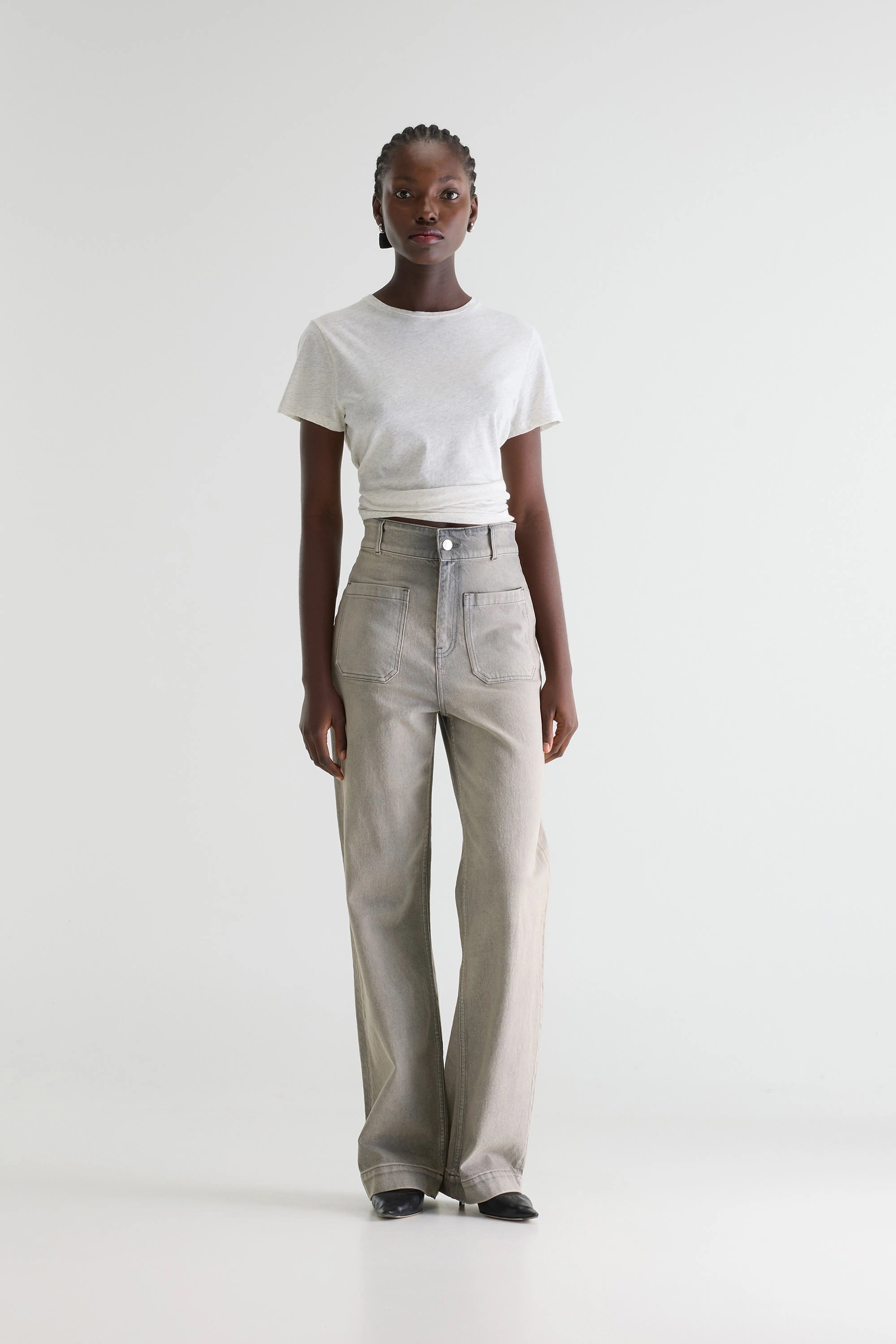 Denim N. 23 - Slim Jeans - Used light grey For Women | Bellerose