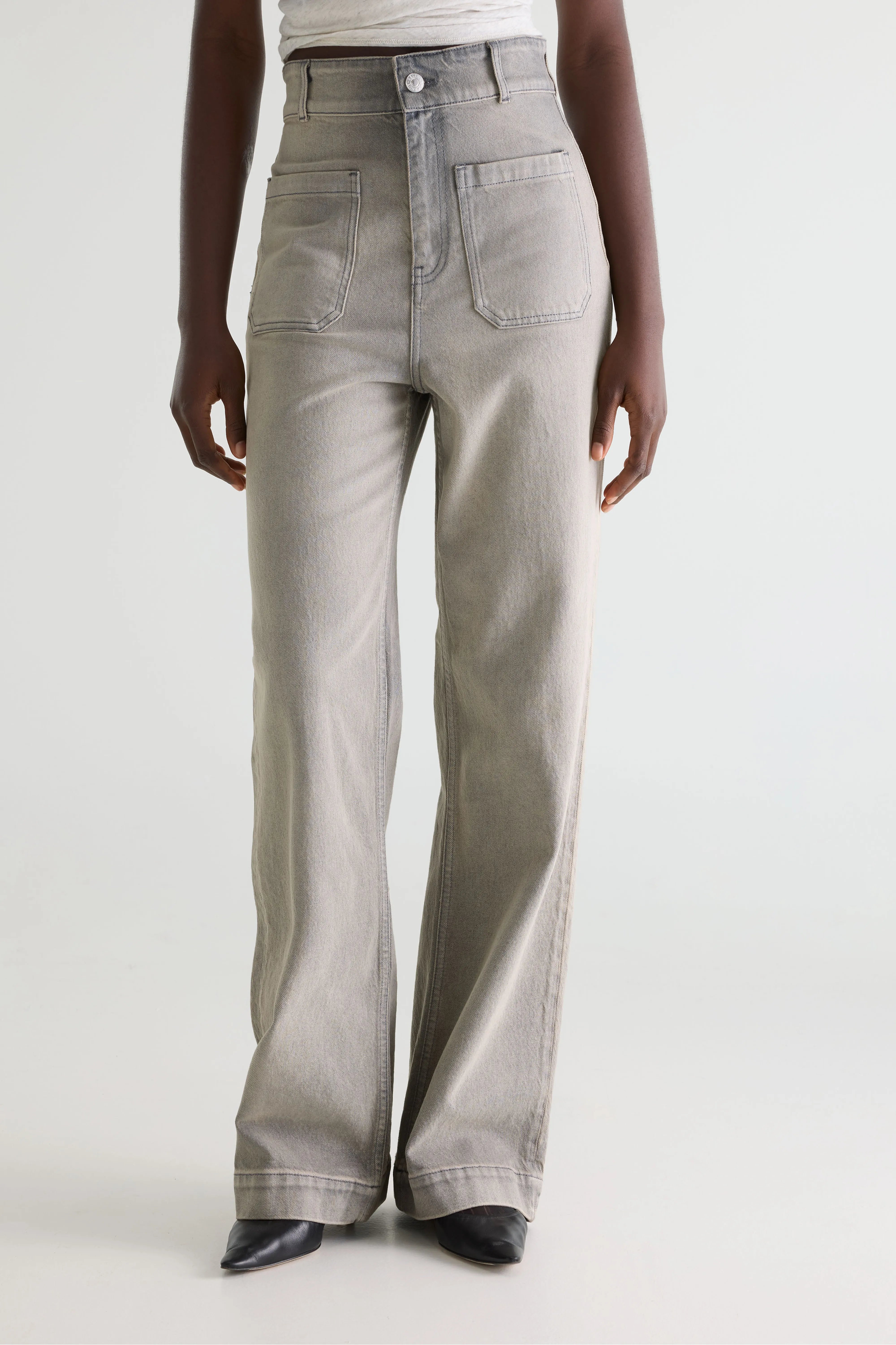 Denim N. 23 Slim Jeans - Used light grey Voor Dames | Bellerose