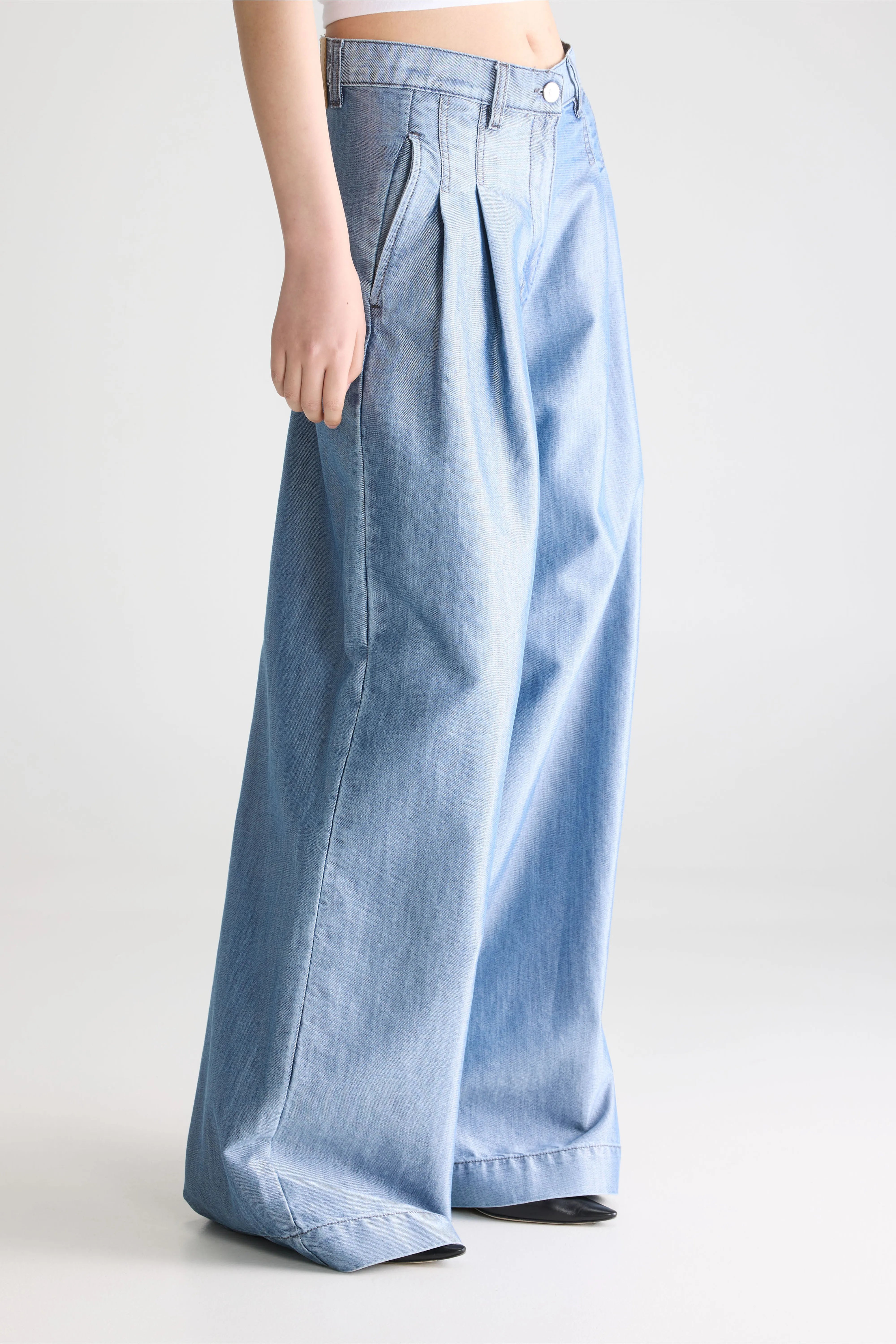 Denim N. 74 - Superwijde Jeans - Glassy blue Voor Dames | Bellerose