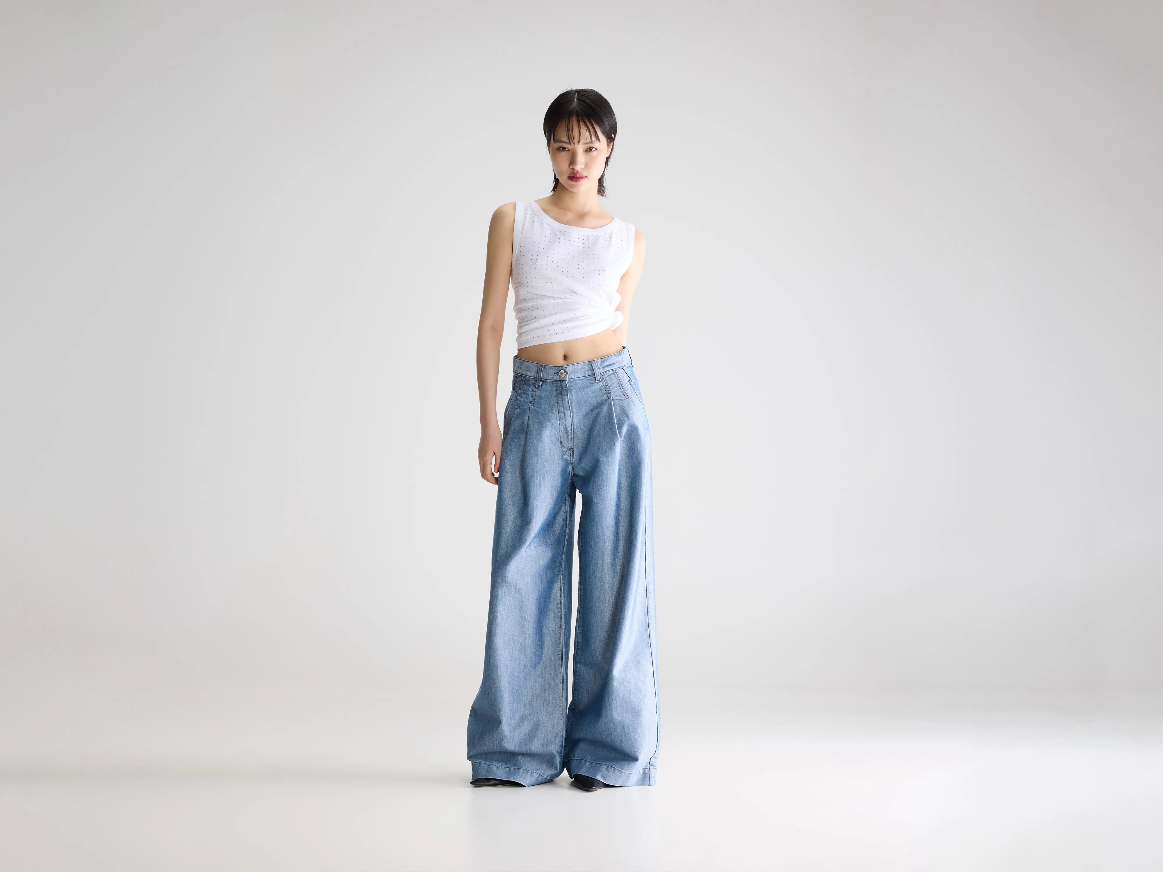 Denim N. 74 super-wide jeans (261 / W / GLASSY BLUE)