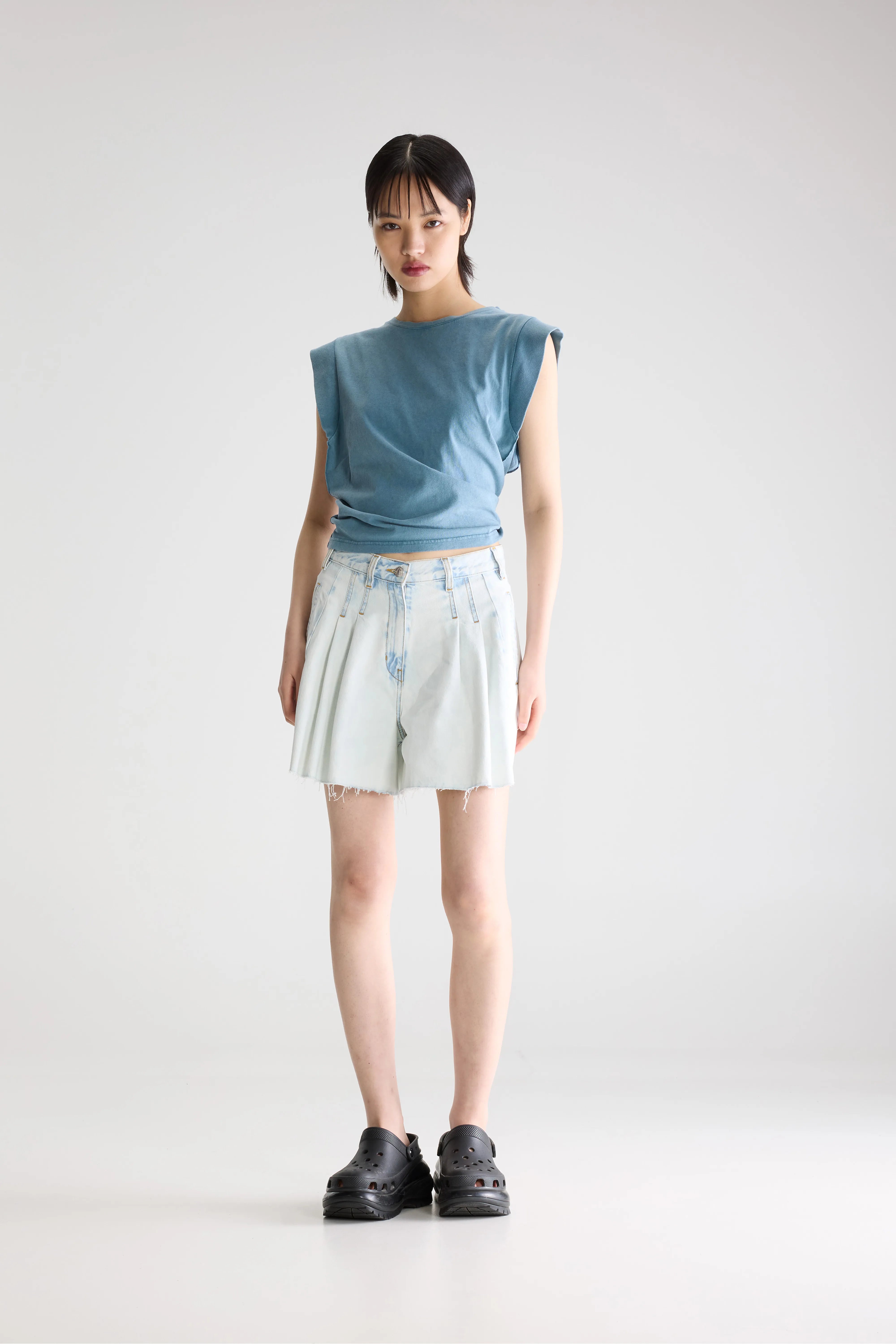 Presley Wijde Denim Shorts - Ice bleach Voor Dames | Bellerose