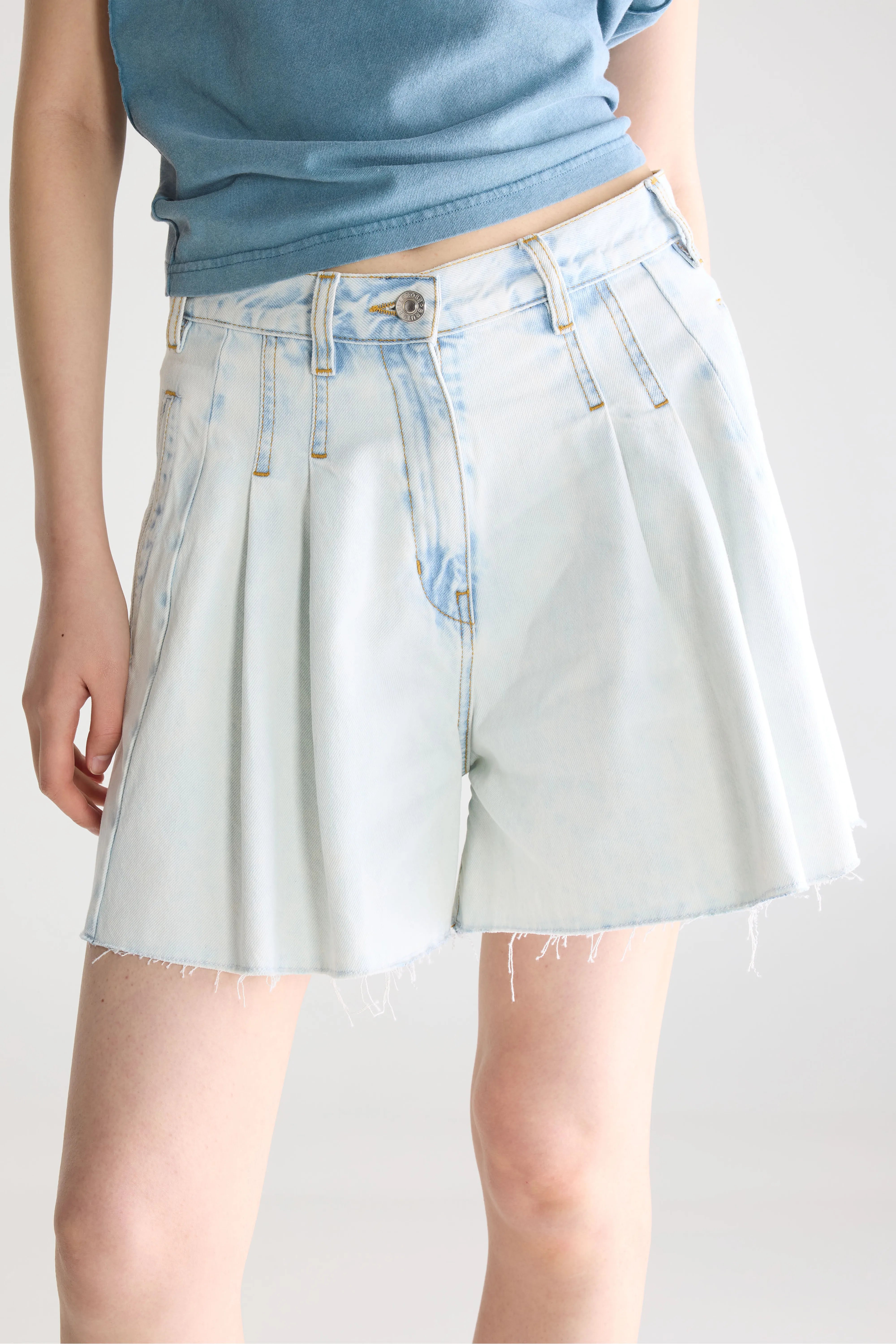 Short Large En Denim Presley - Ice bleach Pour Femme | Bellerose