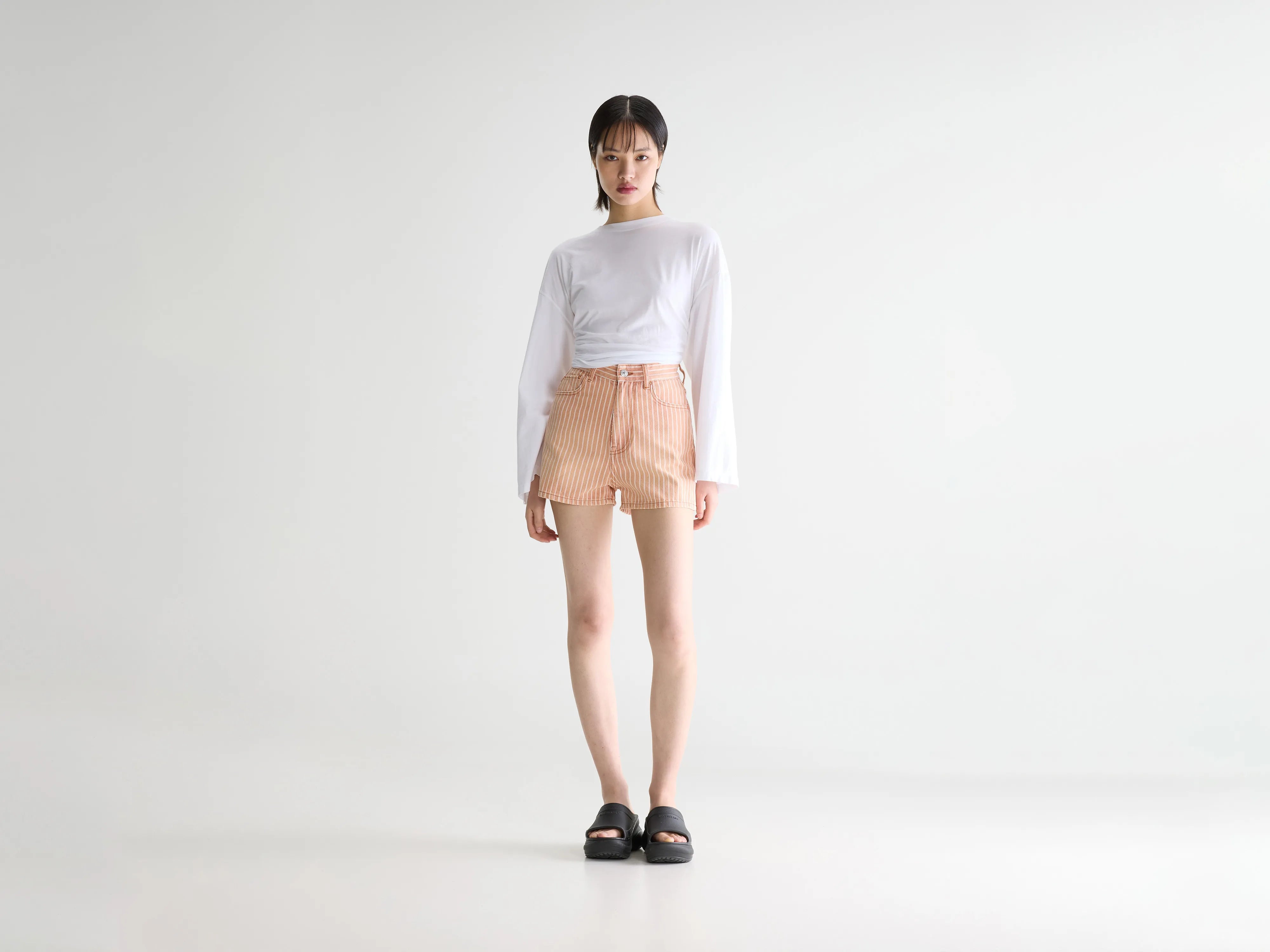 Short large en denim Party (261 / W / STRIPE E)