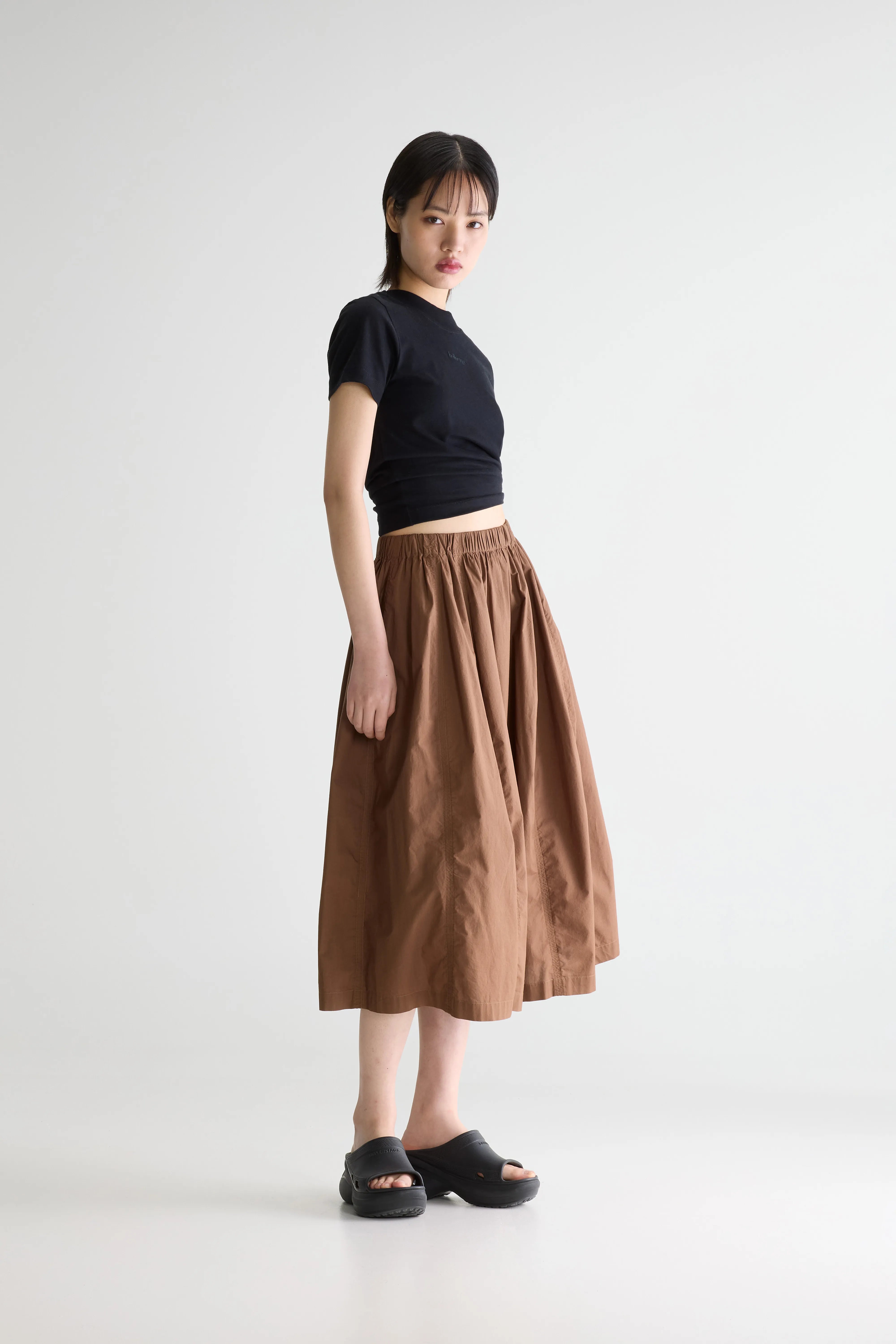 Cinley midi-rok (261 / W / CHOCOLATE)