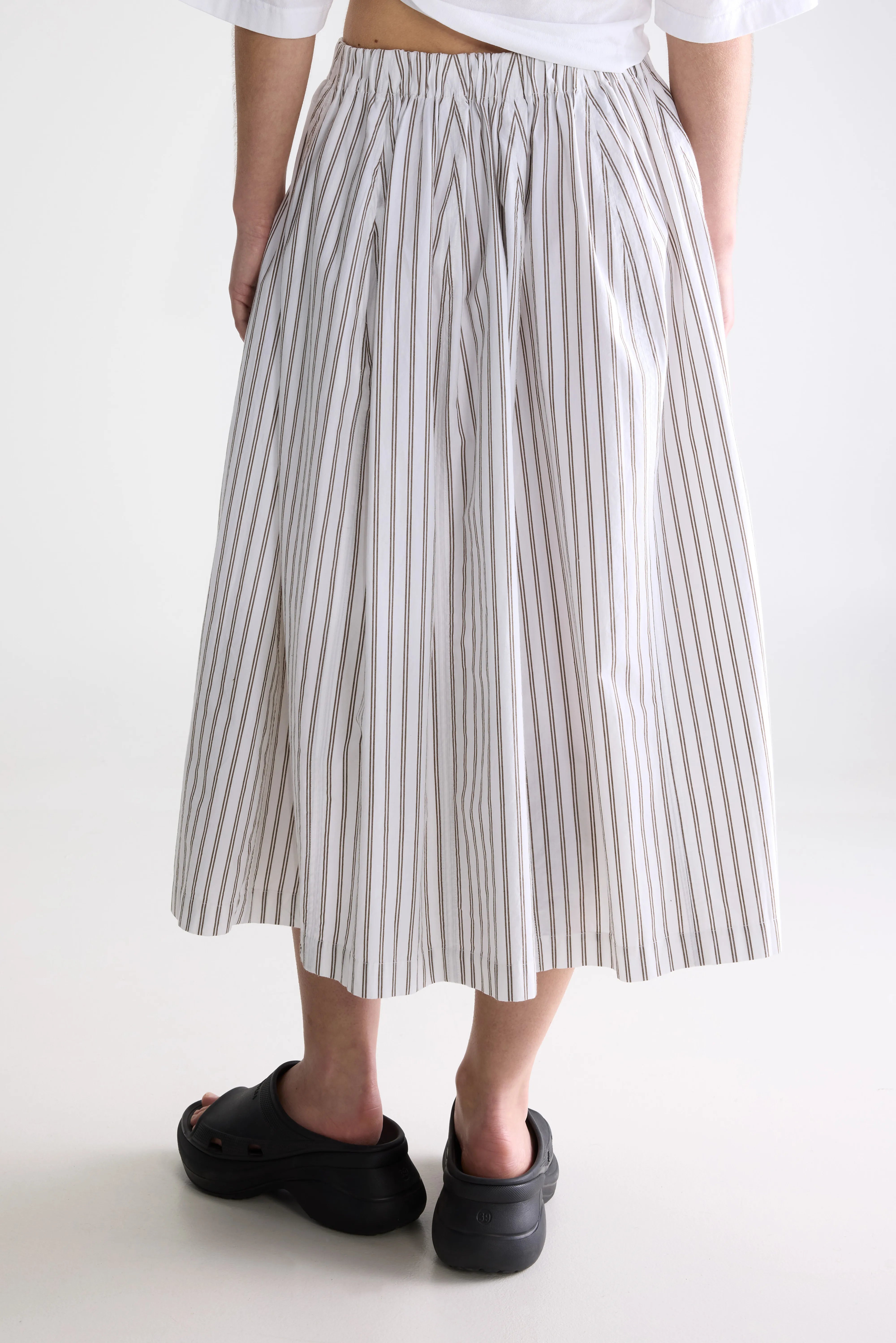 Cinley Gestreepte Midi-rok - Latte / Vintage white Voor Dames | Bellerose