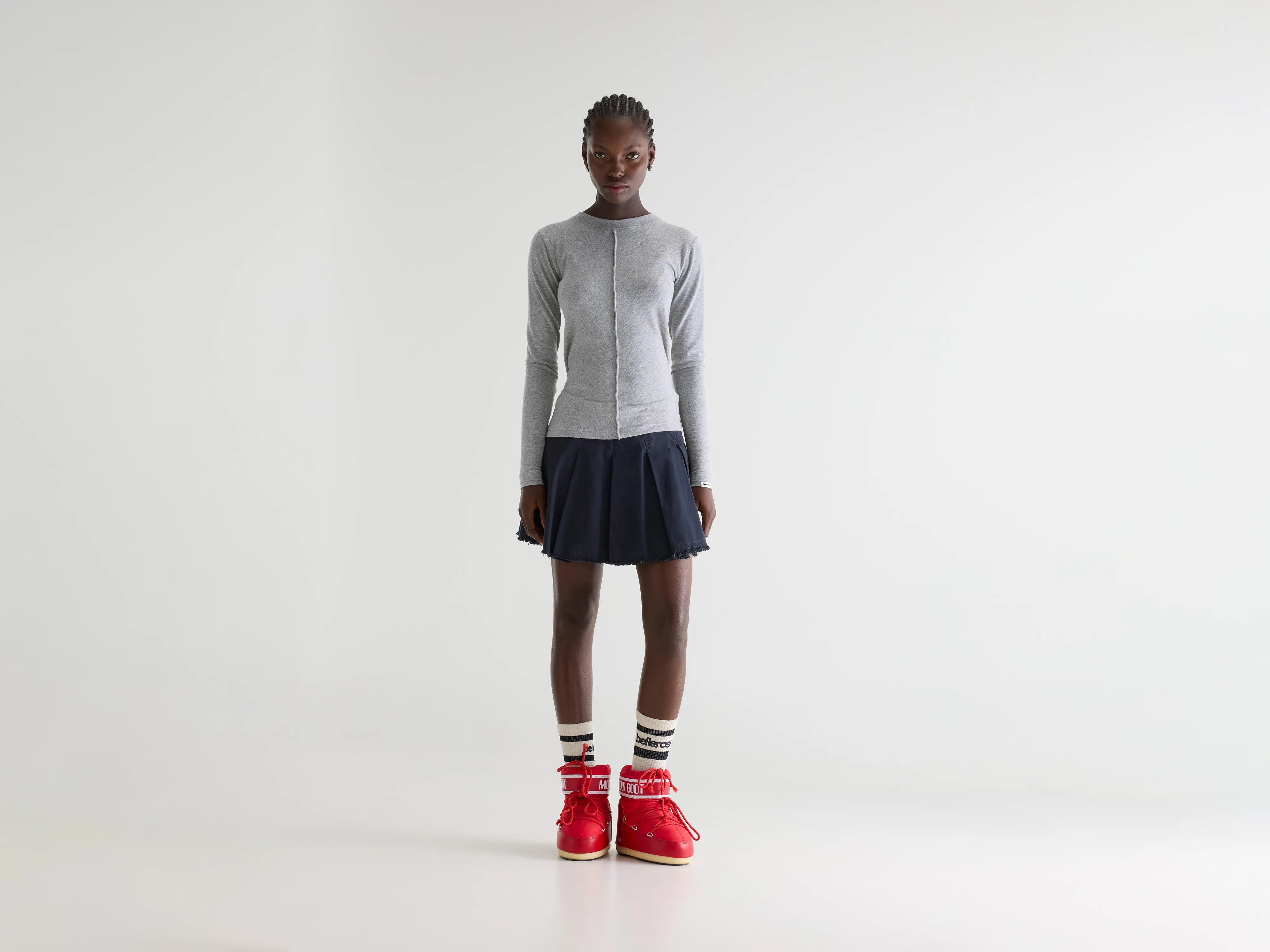 Mini-jupe plissée Windy (261 / W / NAVY)