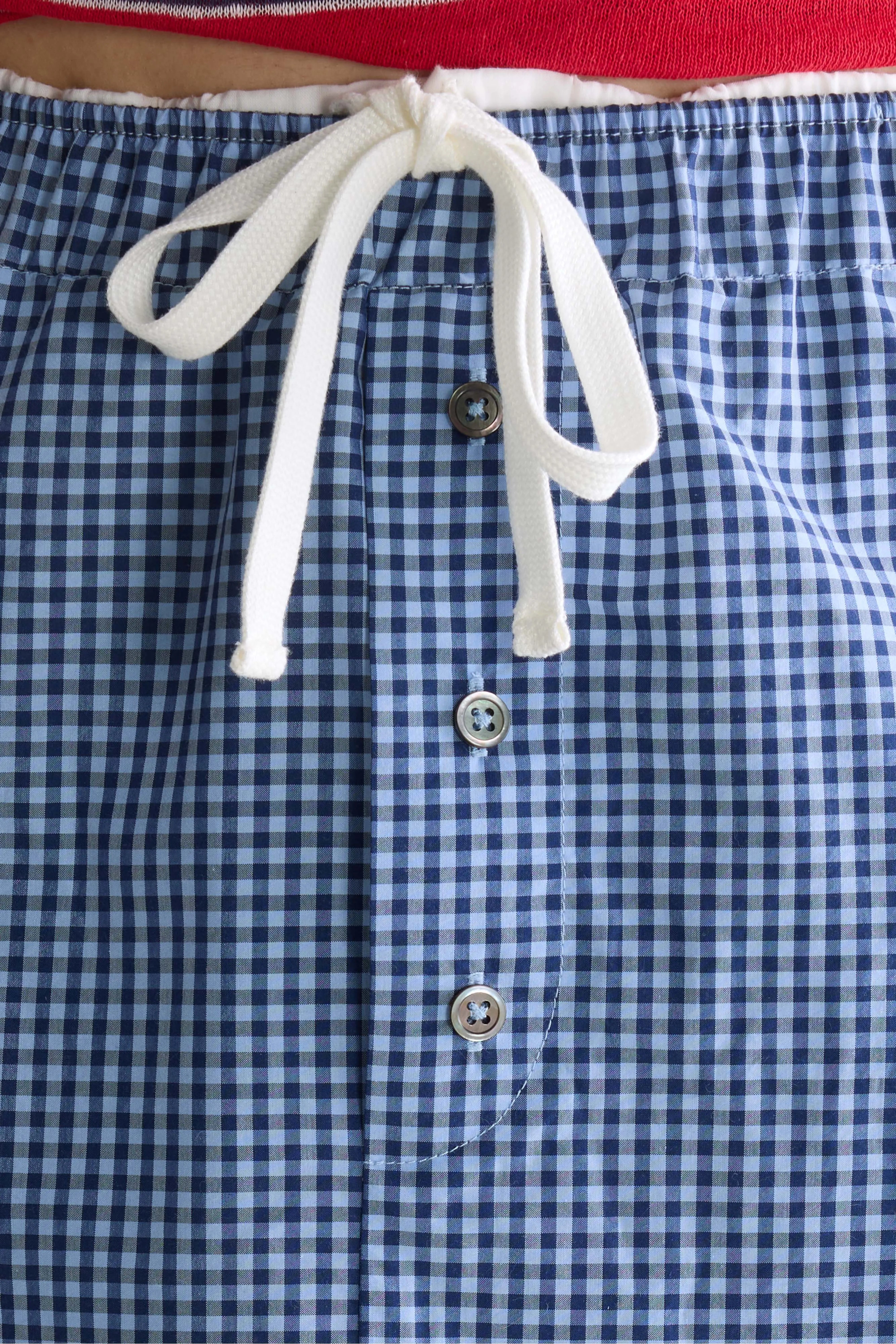 Sarina Gingham Midi-rok - Blue shirt / Orage / Worker Voor Dames | Bellerose