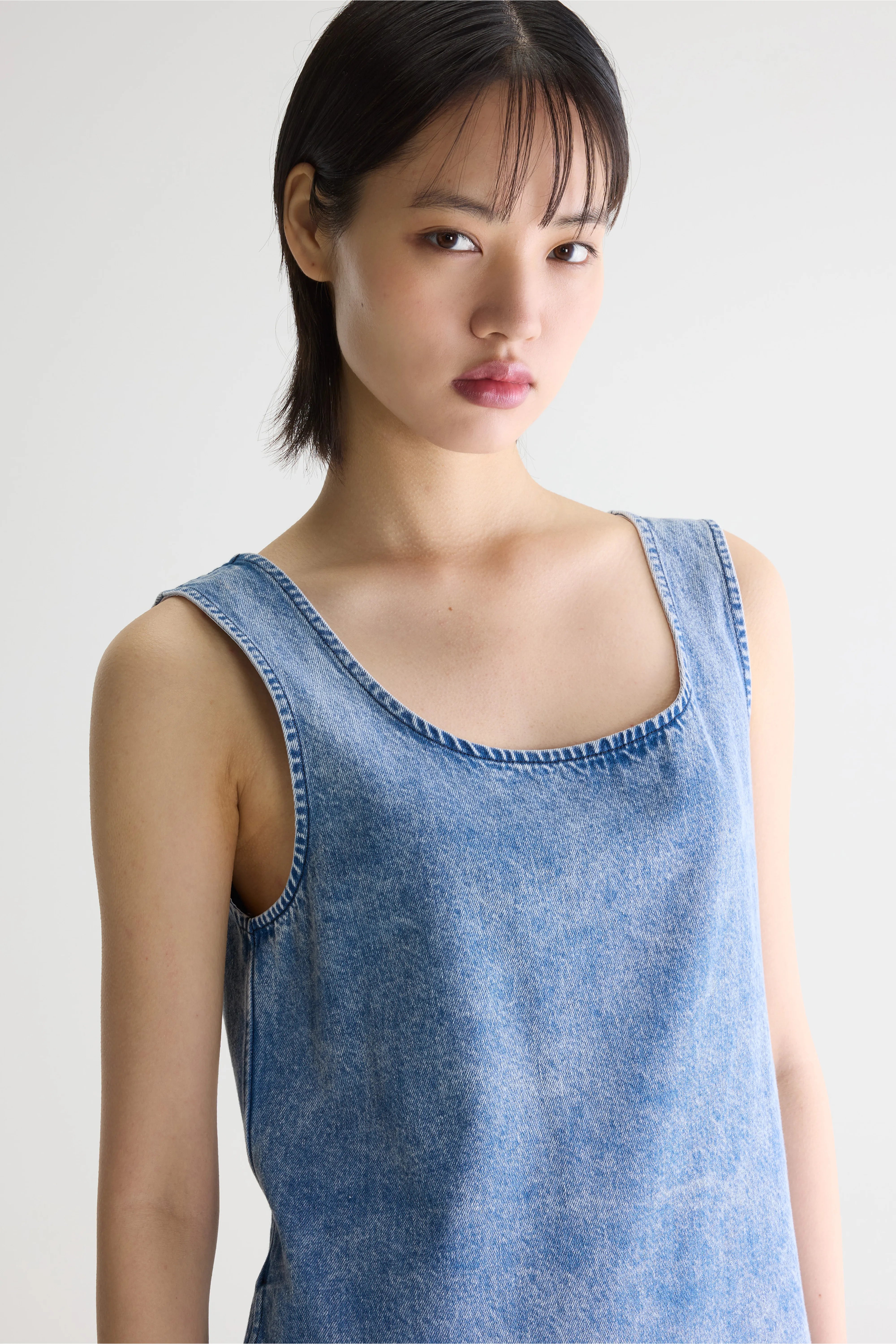 Mini-robe en denim Junie (261 / W / VNTG STONE WASH)