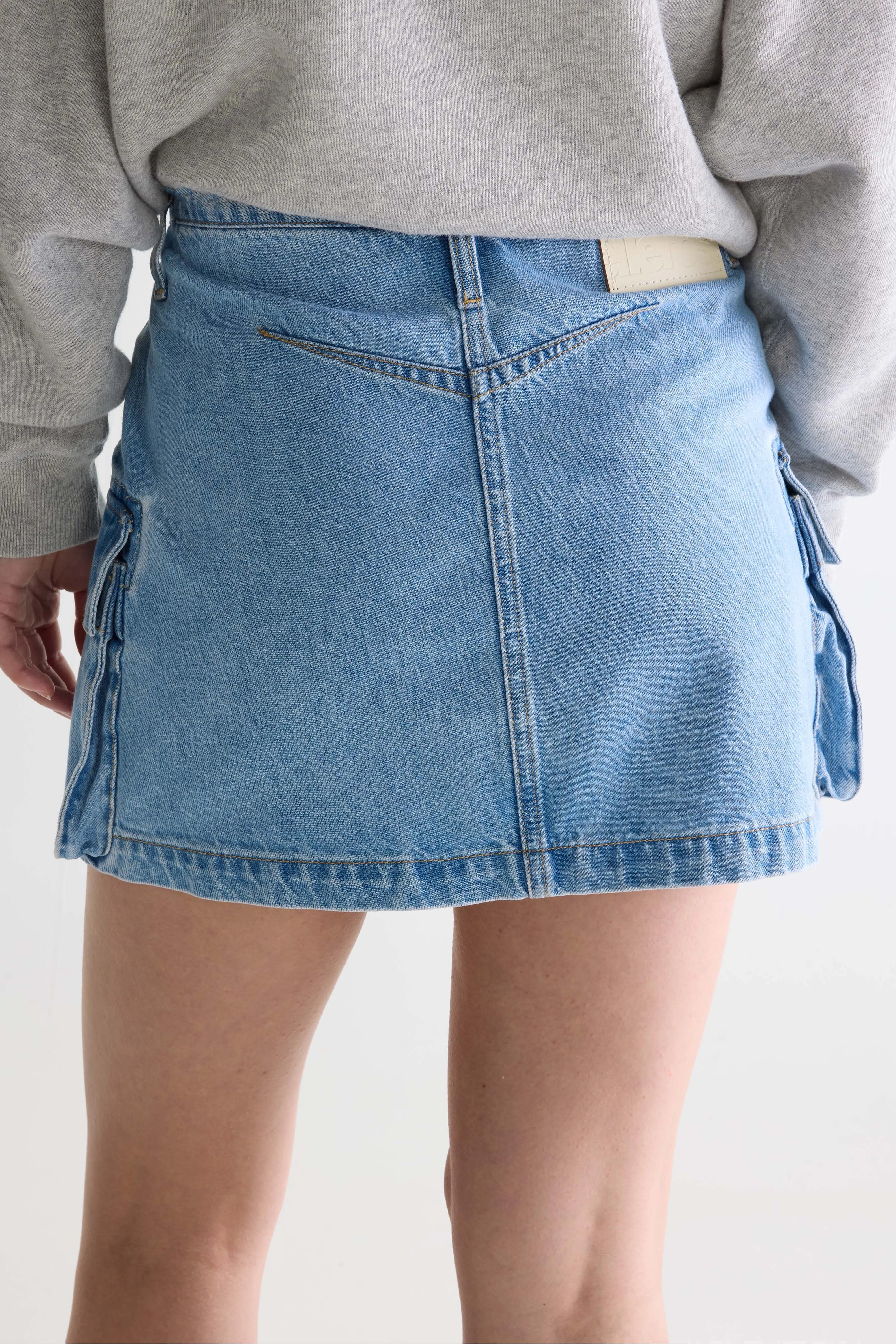 Mini-jupe En Denim Pallas - Dusty bleach Pour Femme | Bellerose