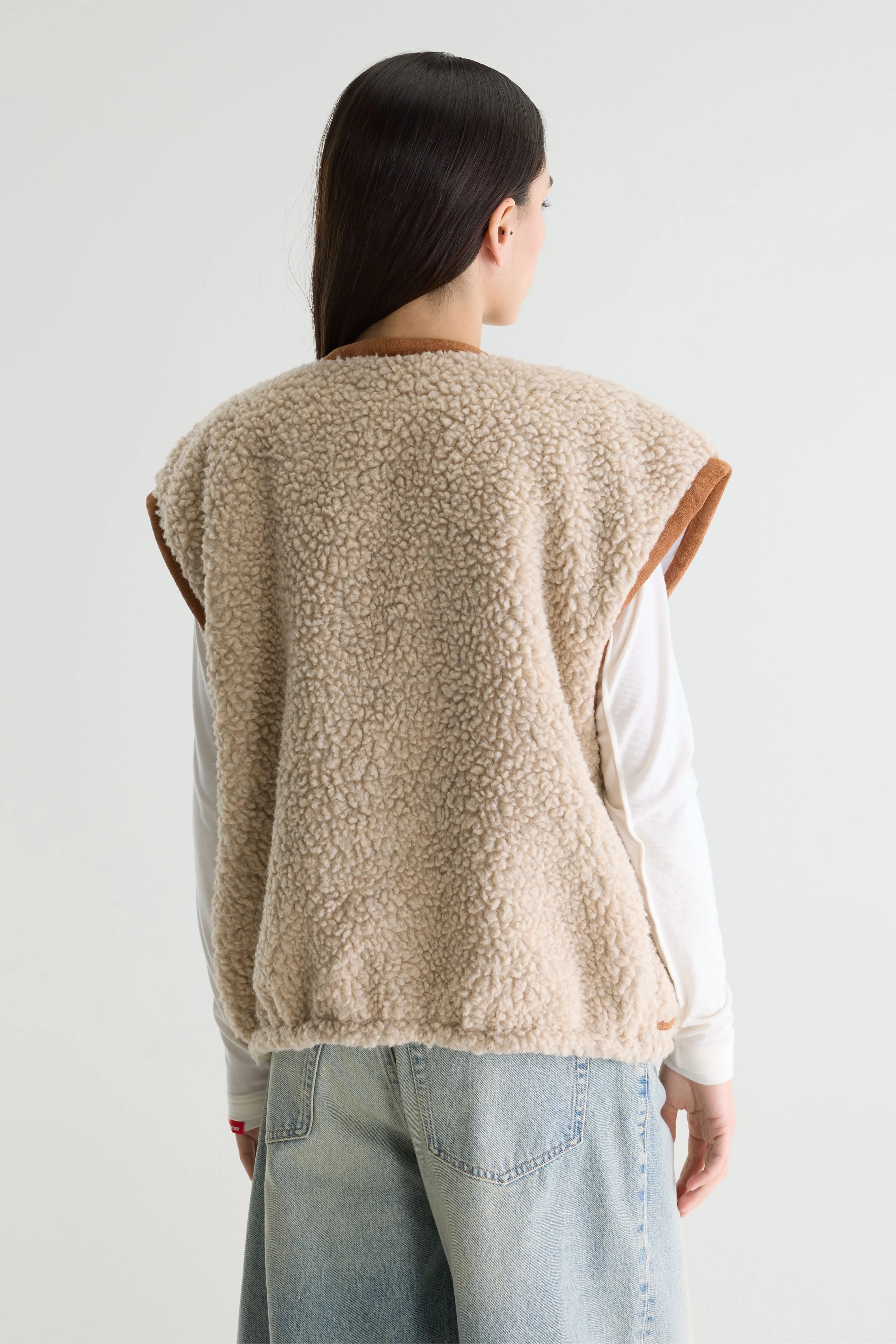 Jandi Shearling Bodywarmer - Milky way / White Voor Dames | Bellerose