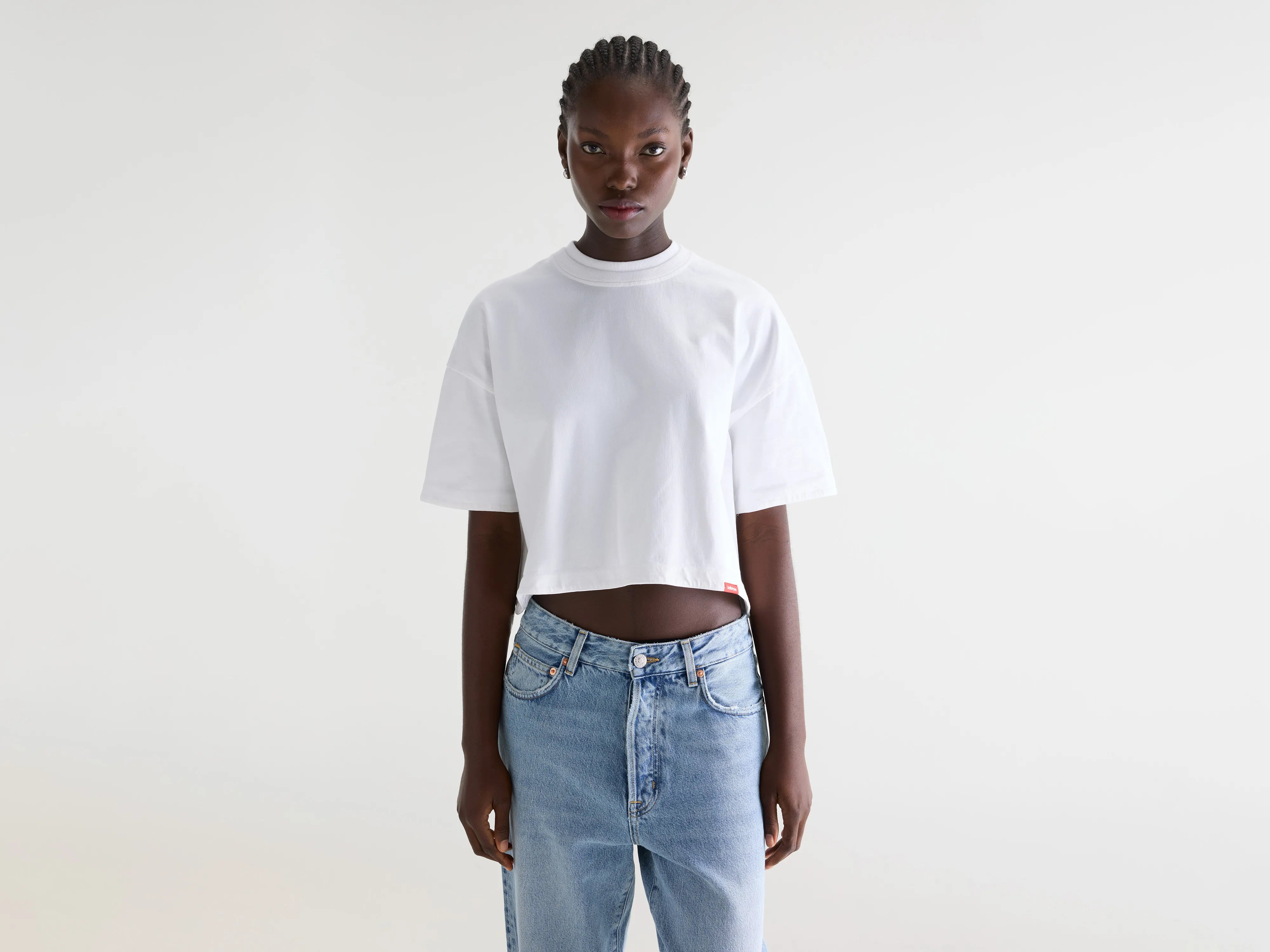 T-shirt cropped Fan (261 / W / WHITE)