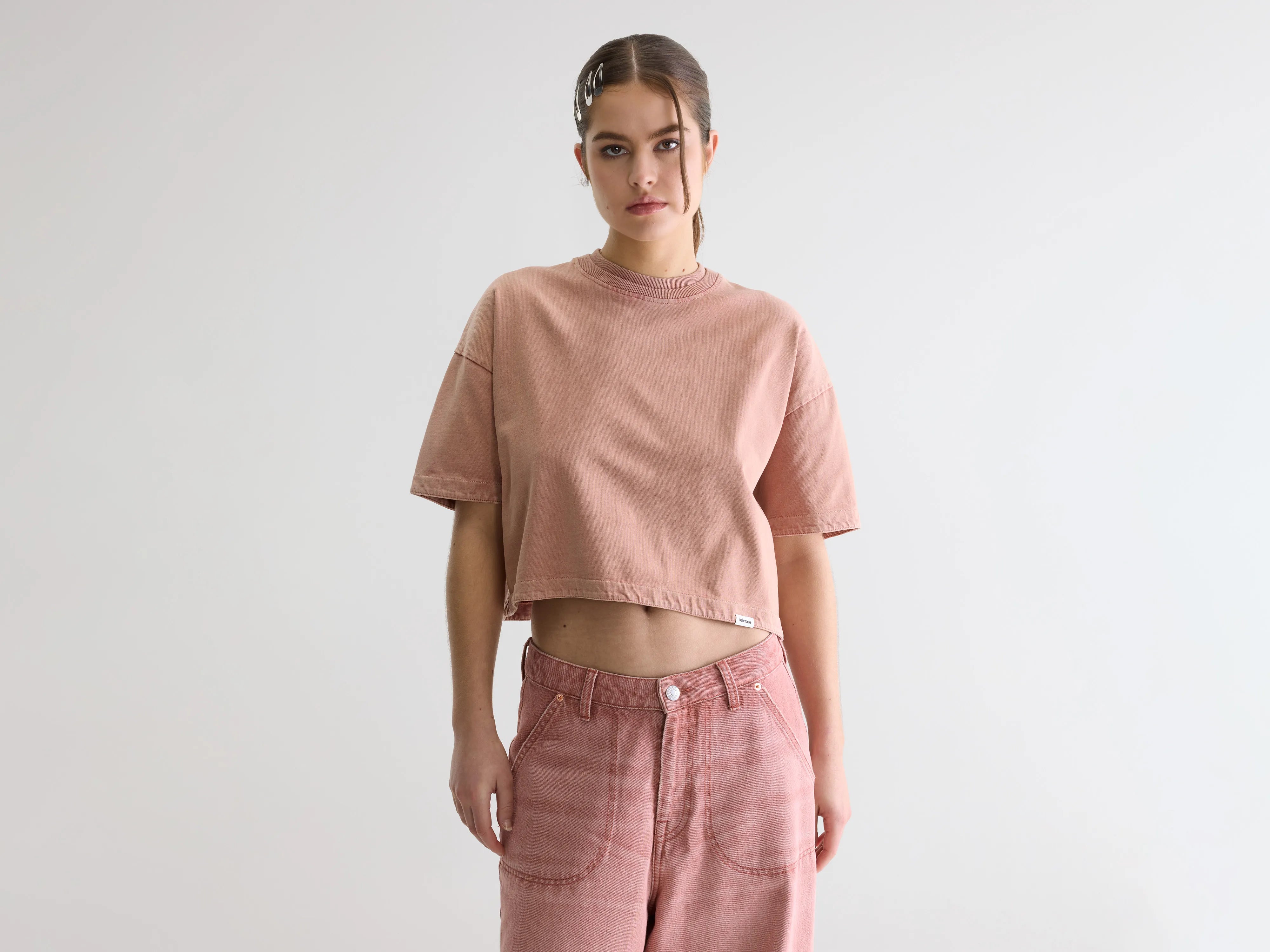 T-shirt cropped Fan (261 / W / ETRUSCAN RED)