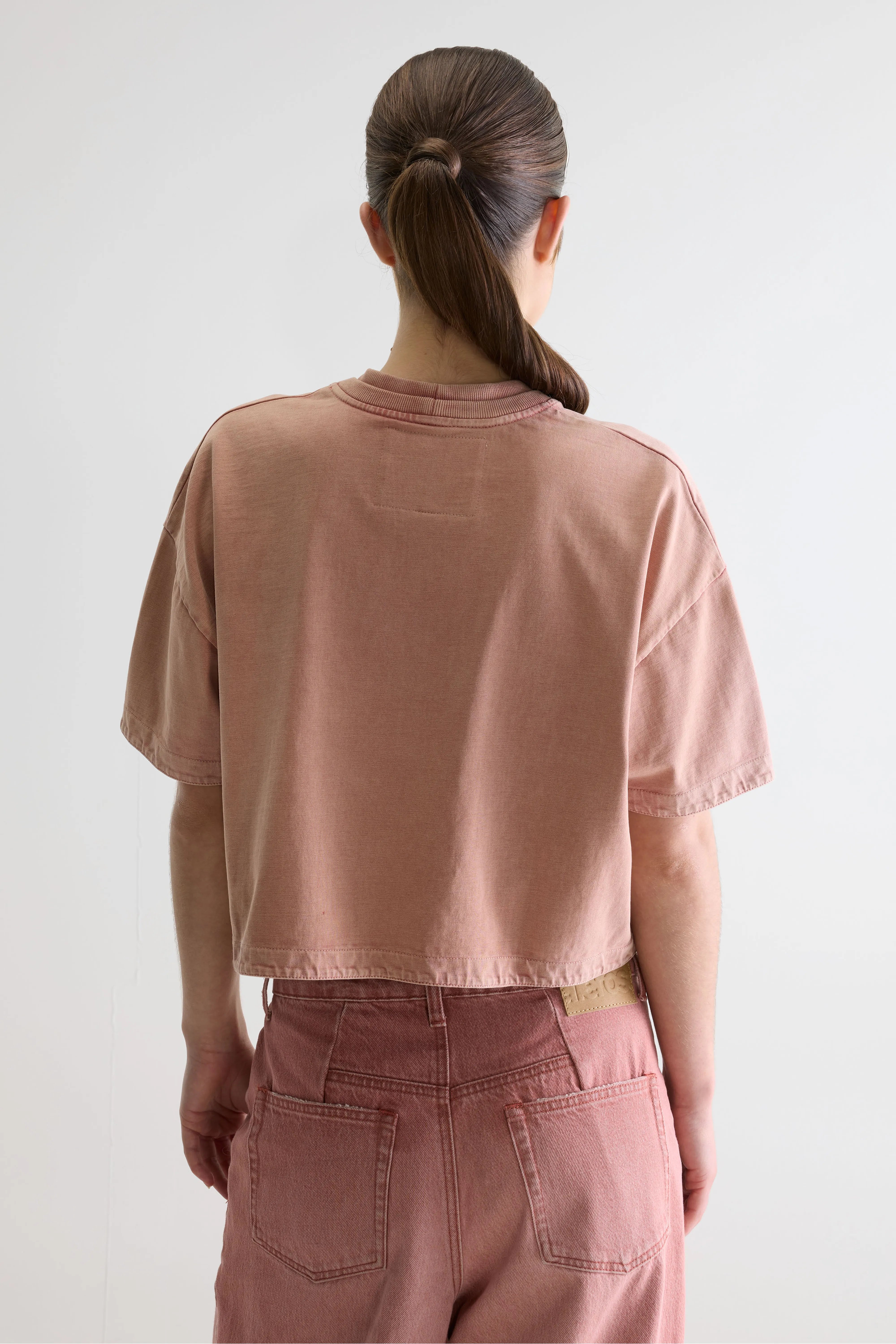 Fan cropped t-shirt (261 / W / ETRUSCAN RED)