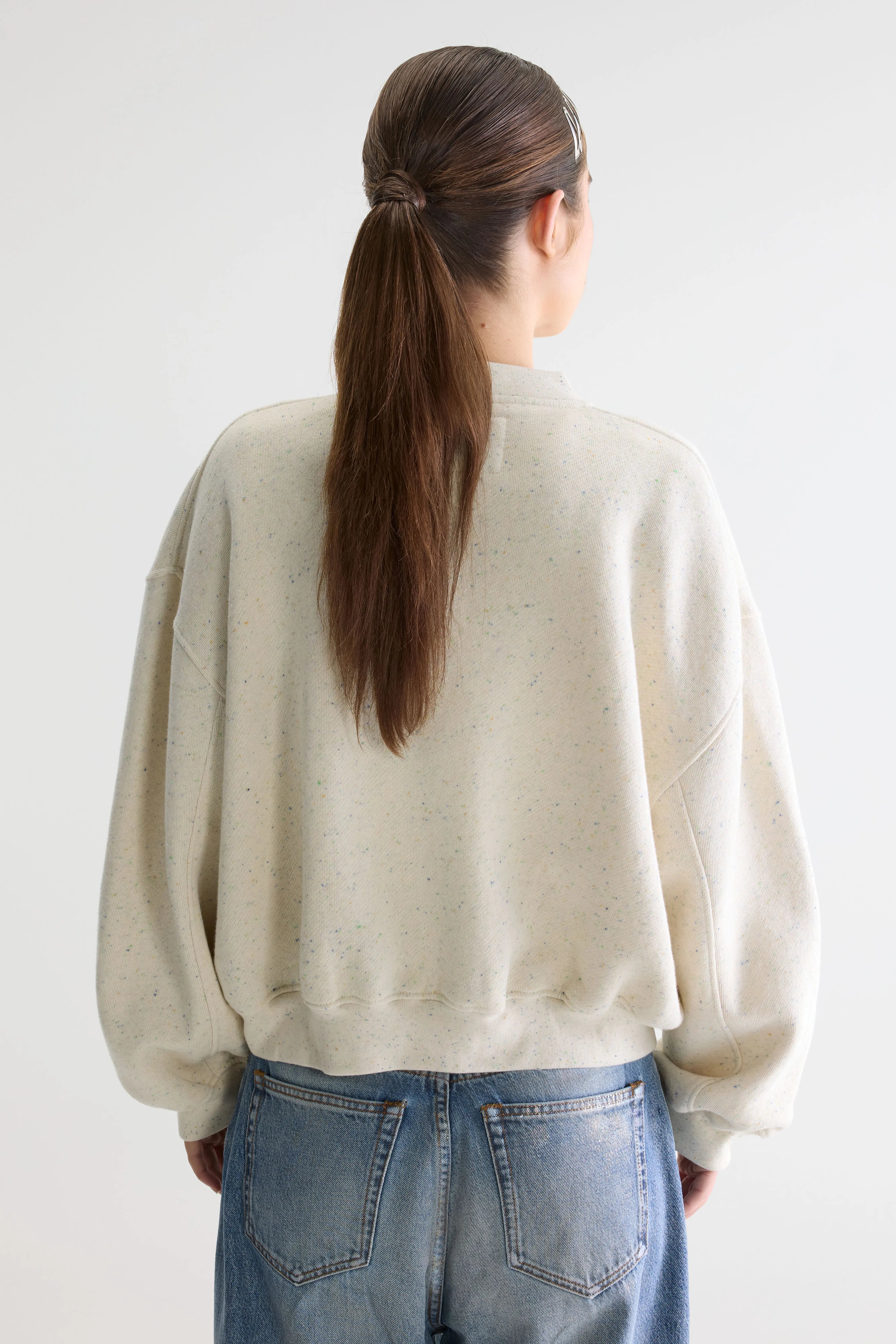 Fancy cropped crewneck sweatshirt (261 / W / COMBO A)