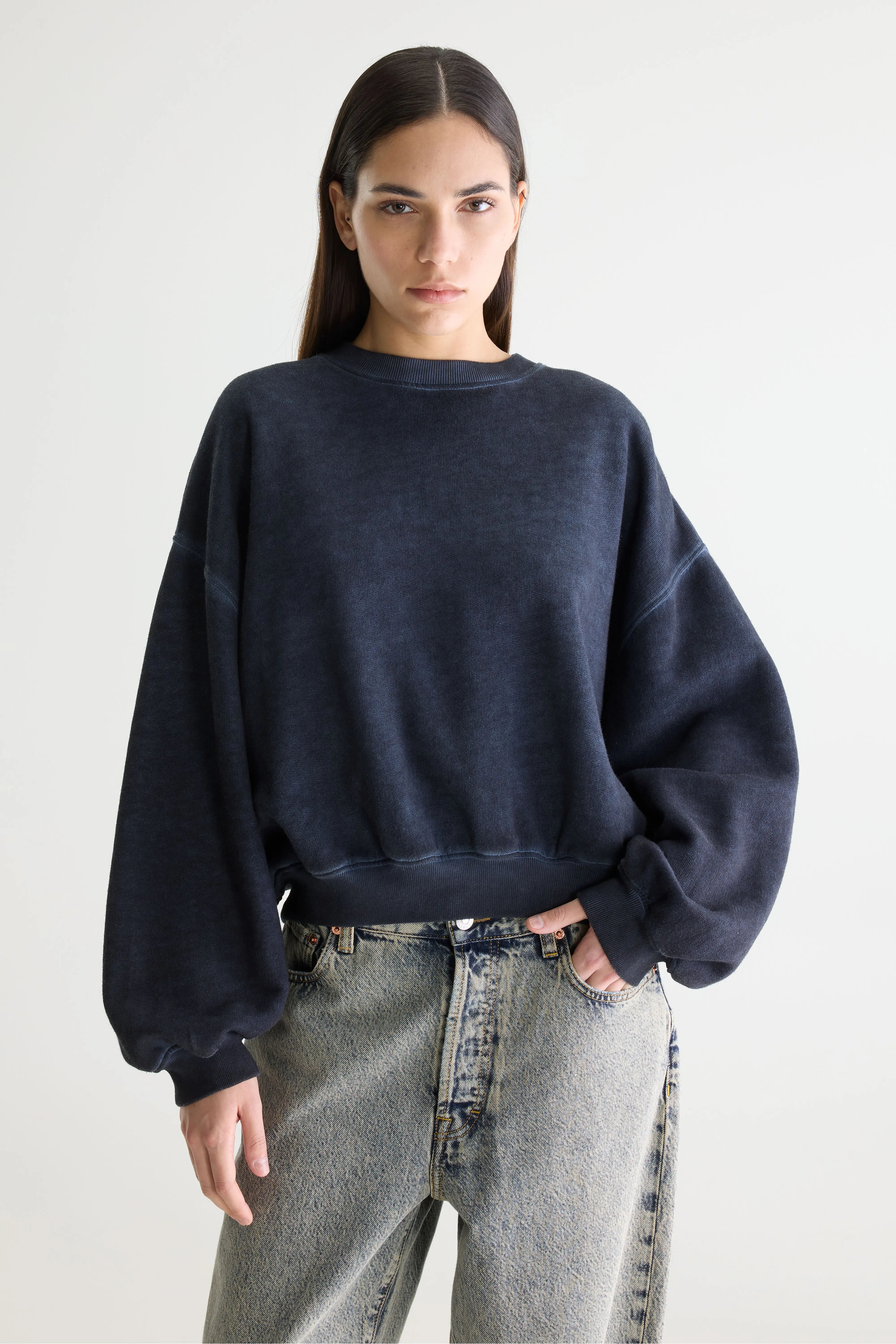 Sweatshirt Cropped Fancy - Navy Pour Femme | Bellerose