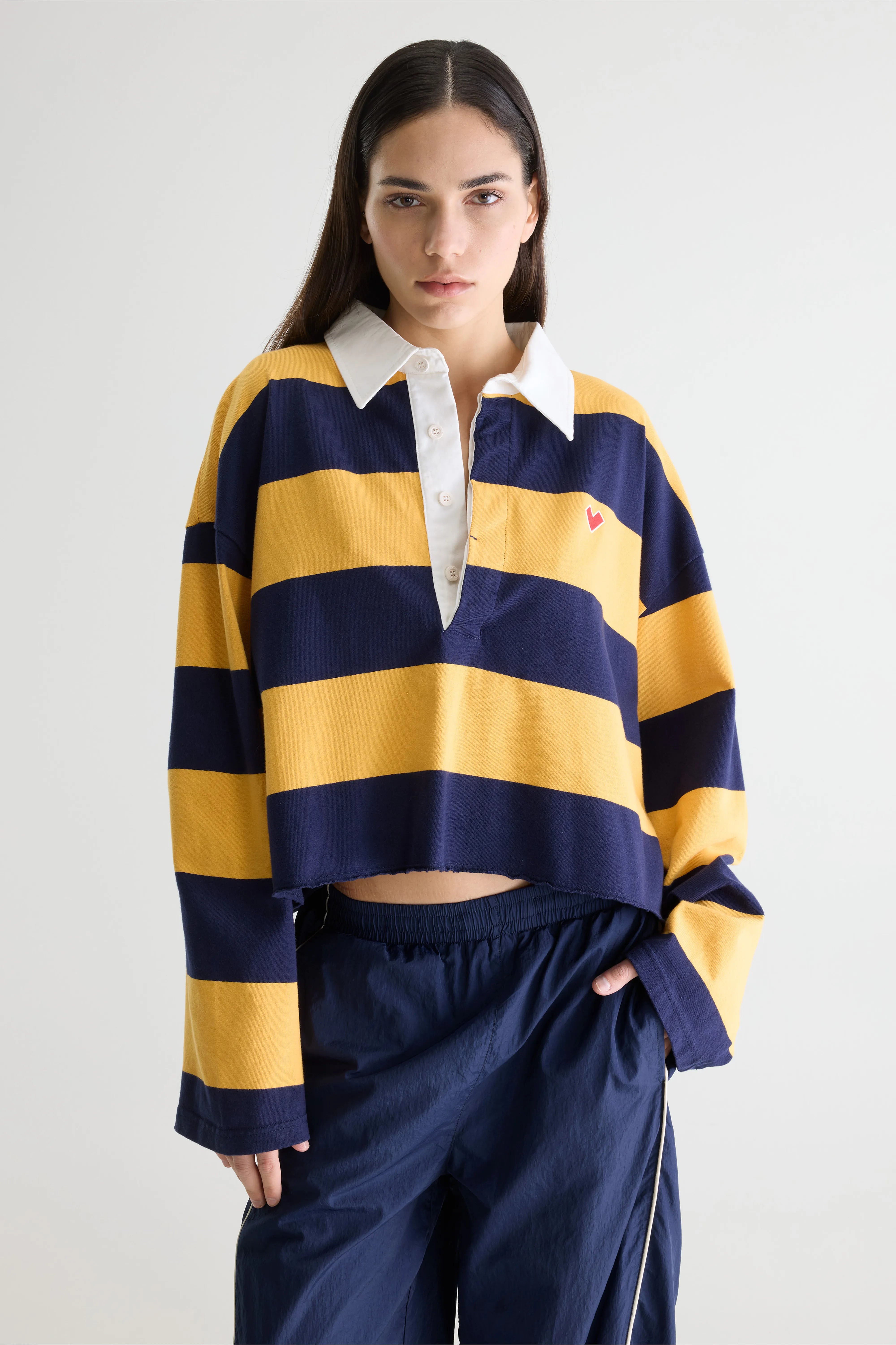 Felito Gestreepte Polo - Captain / Yellow Voor Dames | Bellerose