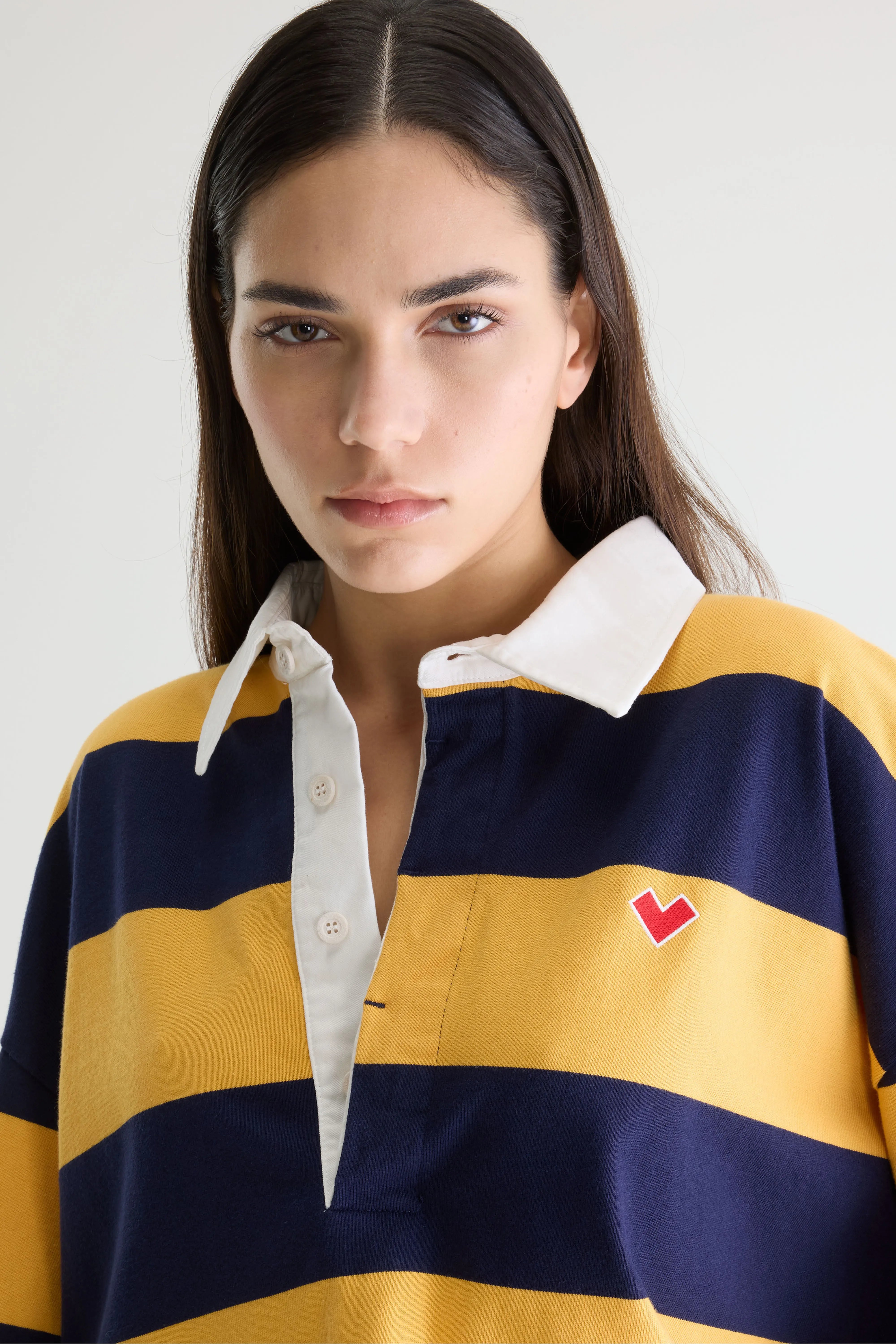 Felito Gestreepte Polo - Captain / Yellow Voor Dames | Bellerose