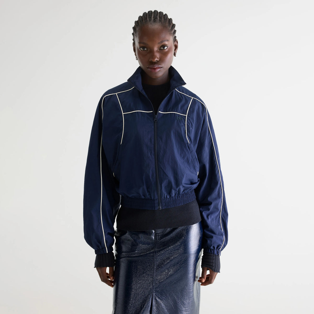Women's lightweight navy zip-up jacket | Bellerose