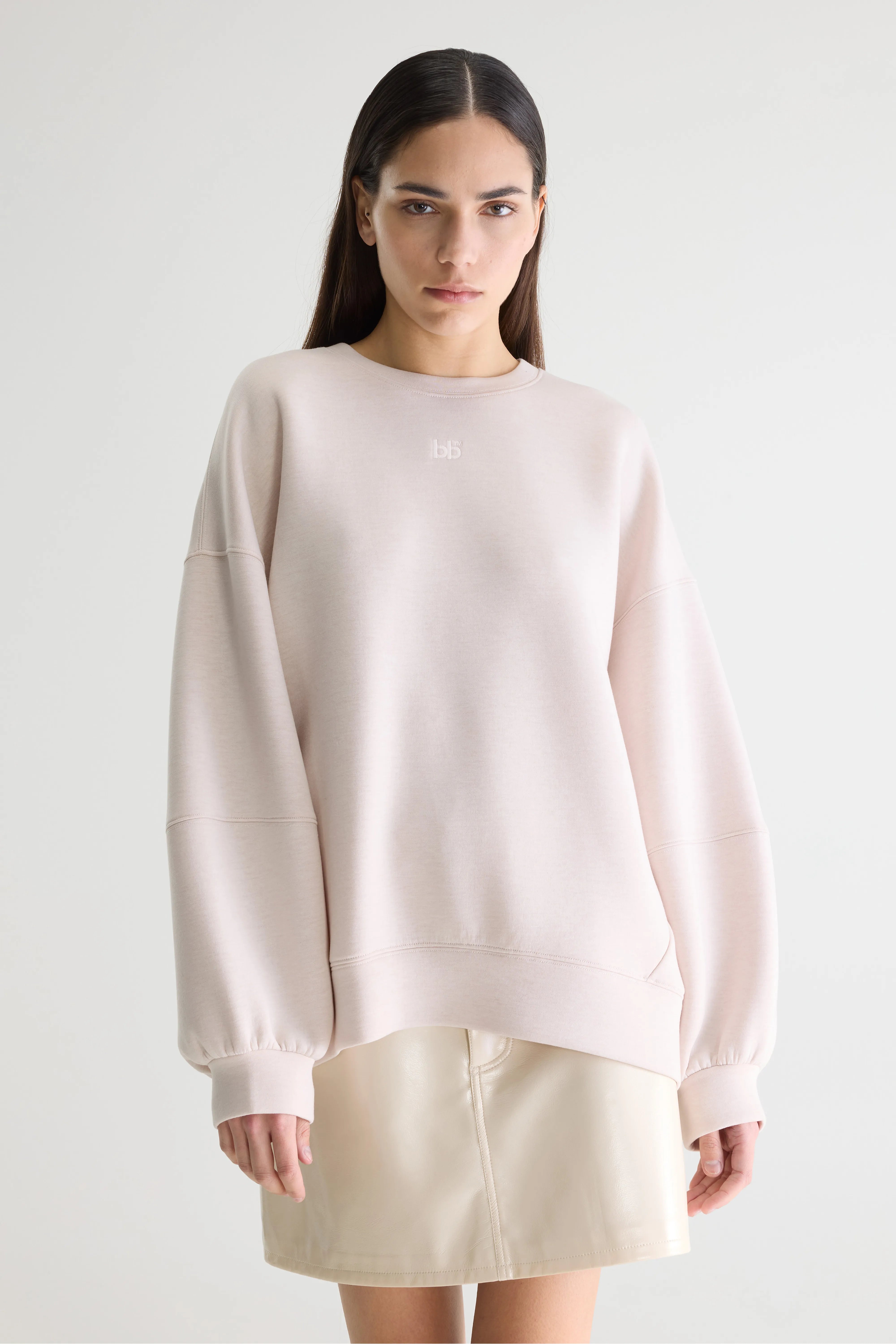 Trig Sweatshirt Met Ronde Hals - Cream Voor Dames | Bellerose