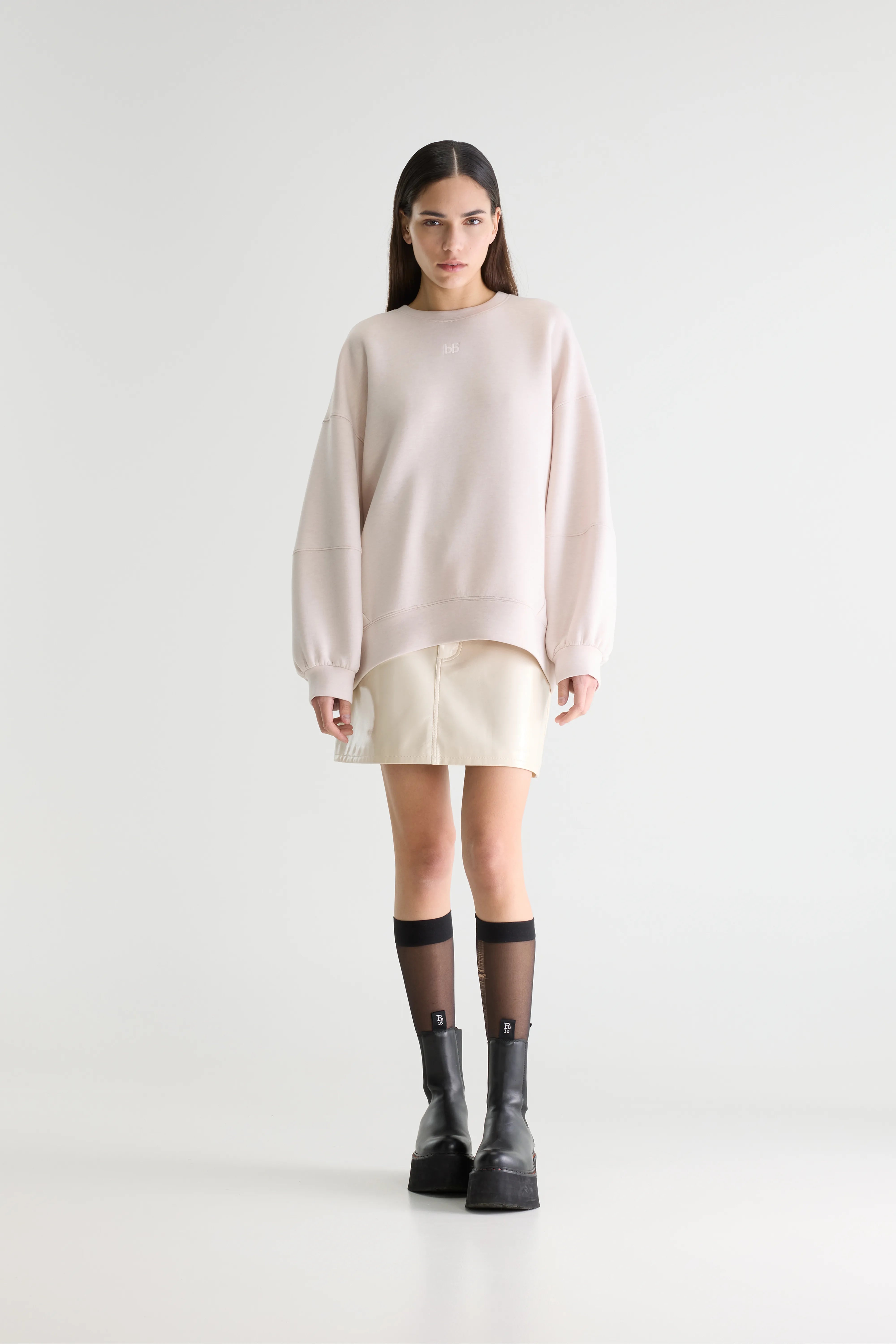 Trig Sweatshirt Met Ronde Hals - Cream Voor Dames | Bellerose