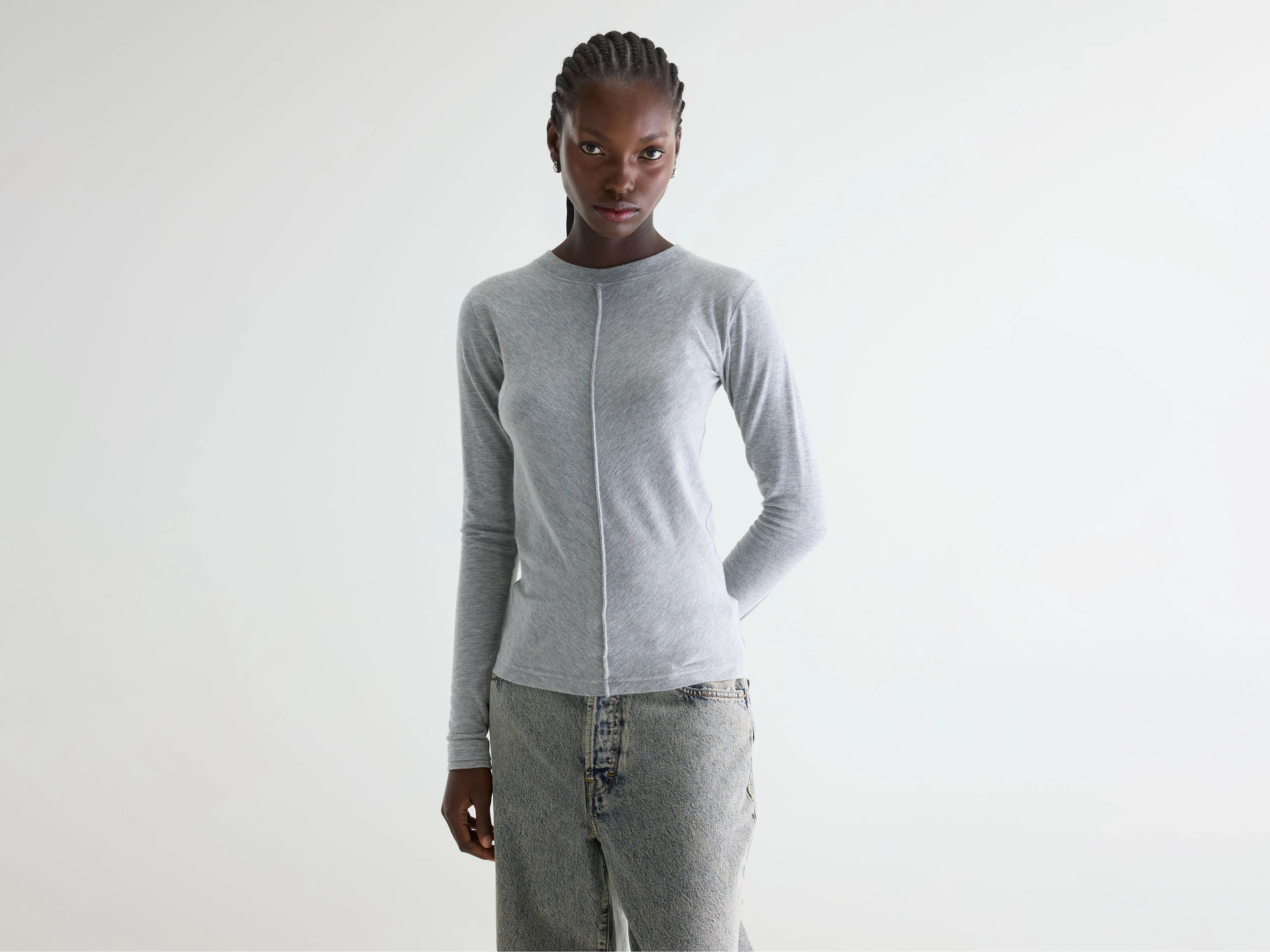 T-shirt à manches longues Mendy (261 / W / H. GREY)