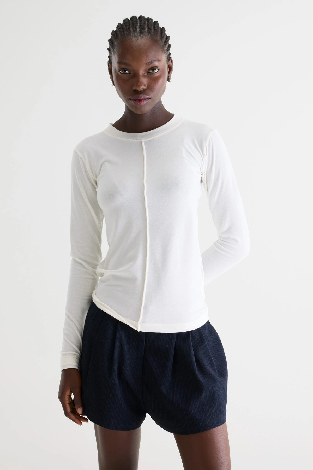 Mendy T-shirt Met Lange Mouwen - Natural Voor Dames | Bellerose