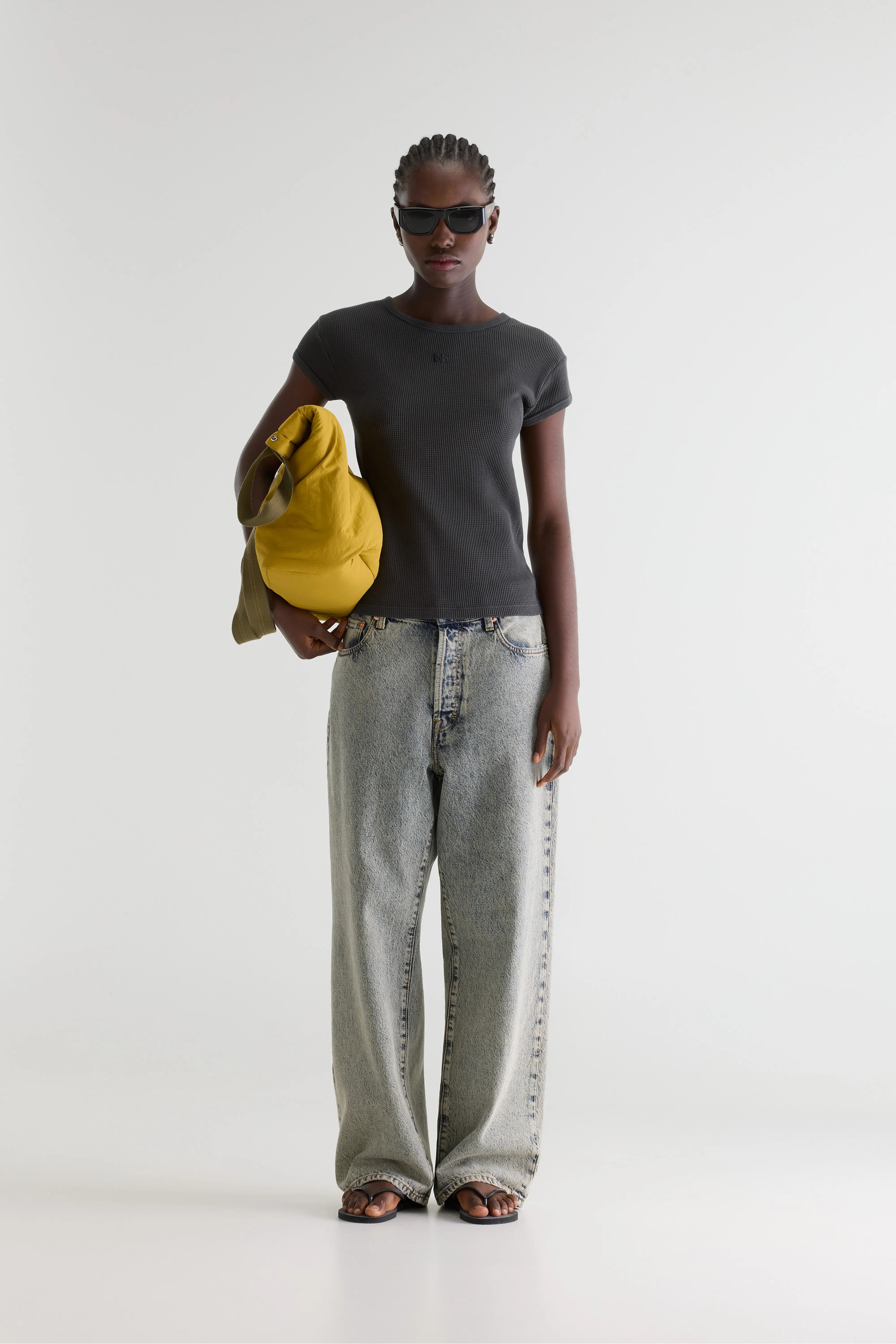 T-shirt Côtelé Mali - Black sand Pour Femme | Bellerose