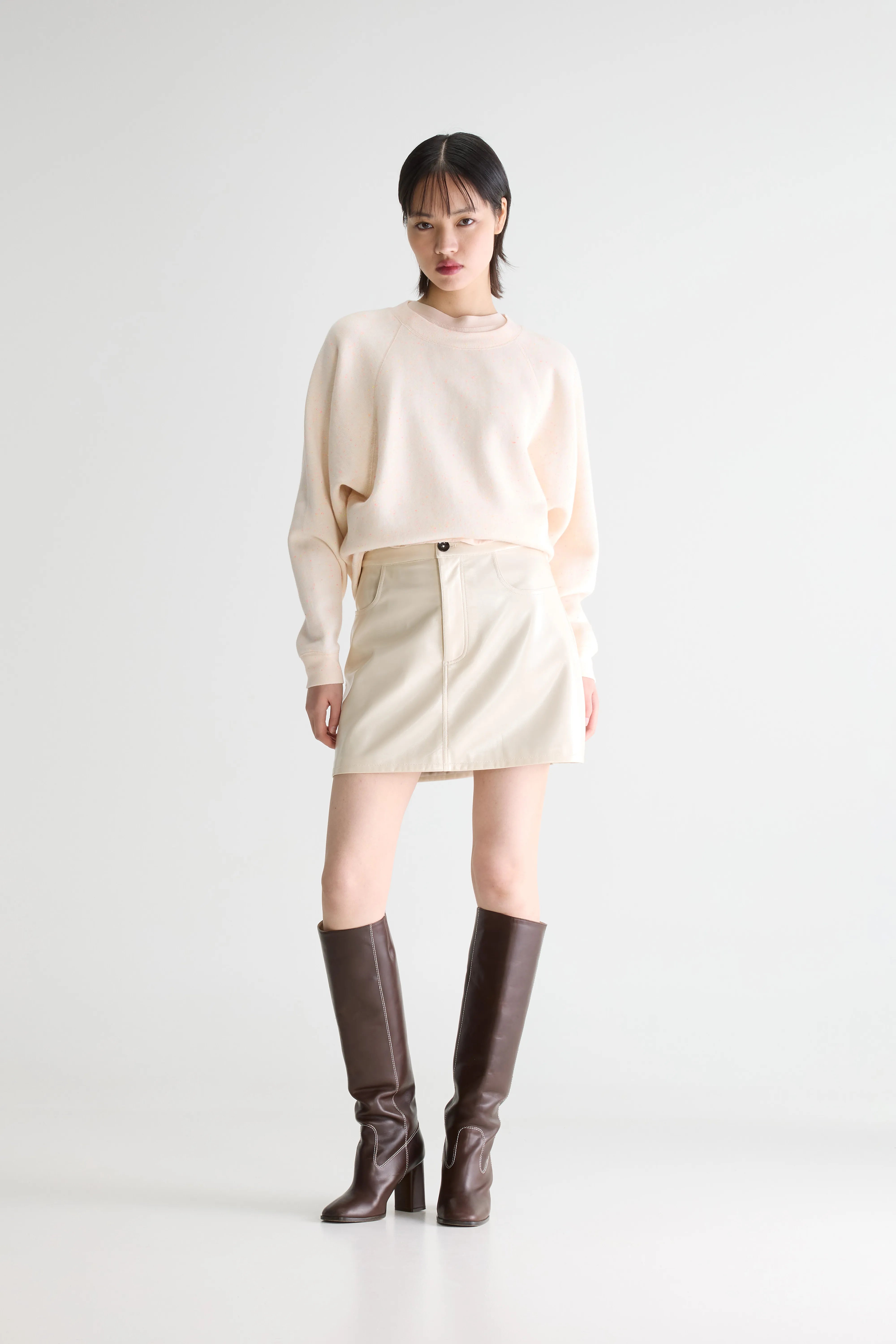 Fella Relaxed Sweatshirt - Ecru / Flash wash For Women | Bellerose