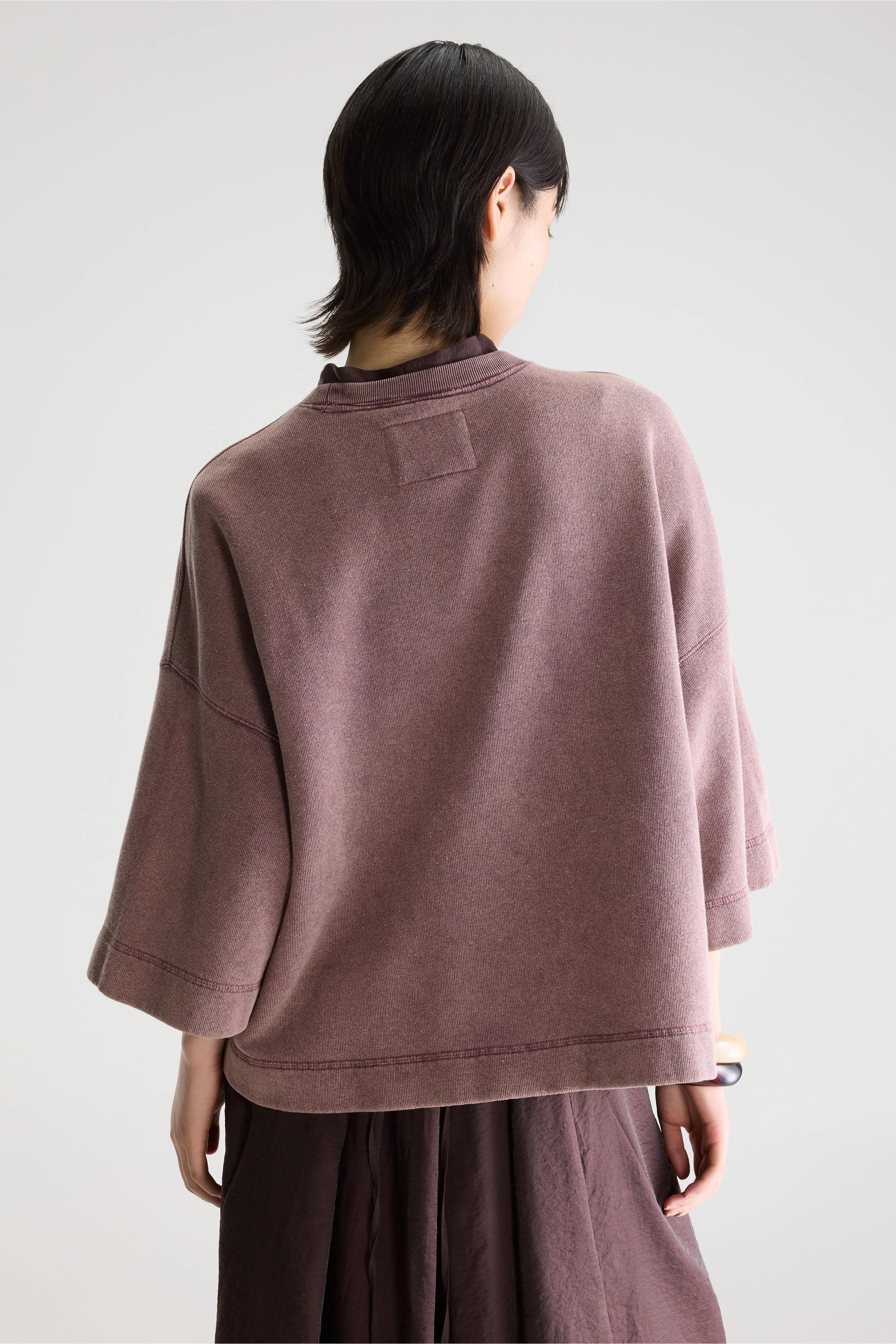 Farlol sweatshirt met korte mouwen  (261 / W / WINE)