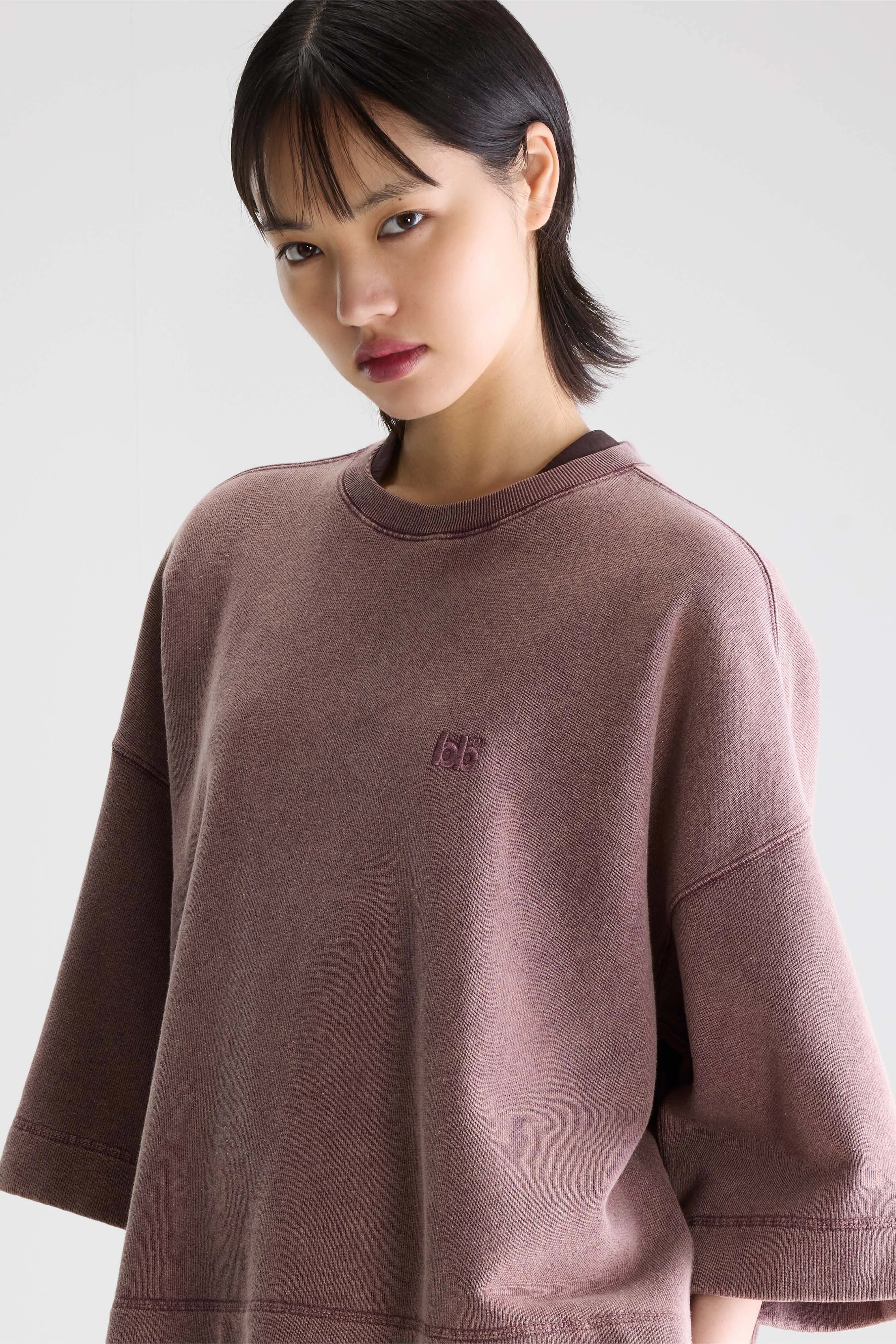 Farlol sweatshirt met korte mouwen  (261 / W / WINE)