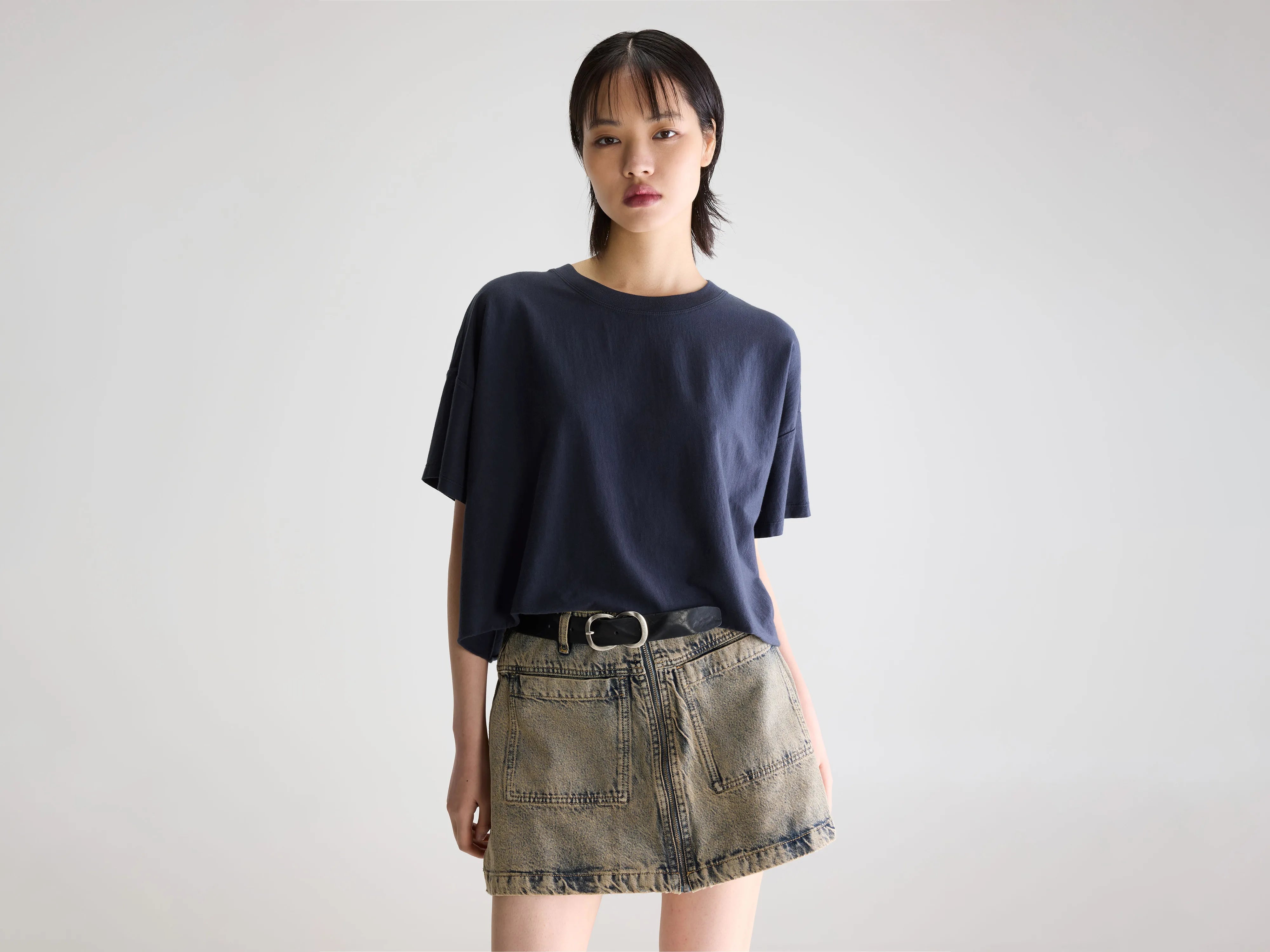 Farpy cropped t-shirt (261 / W / NAVY)
