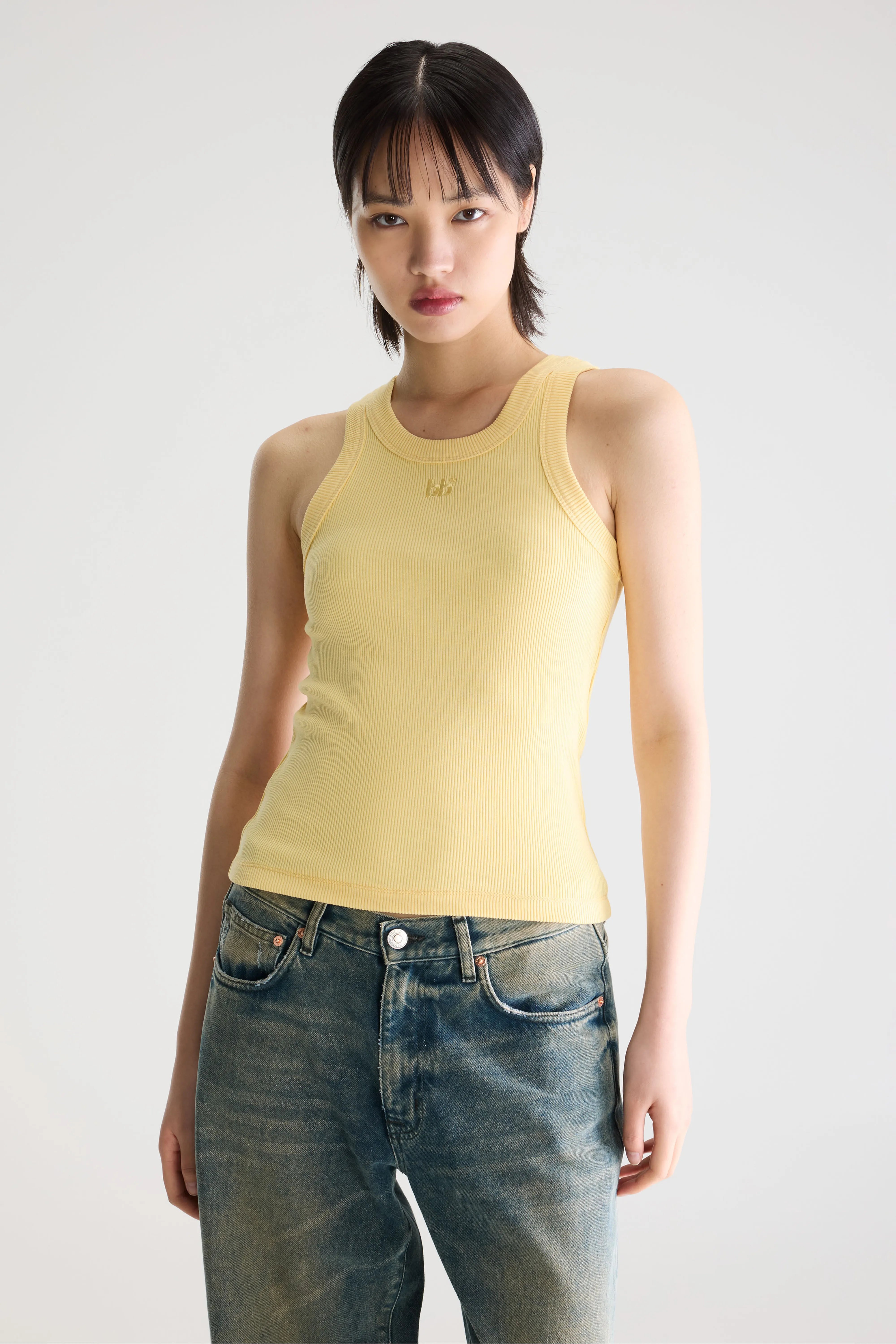 Fikas Slim Fit Tanktop - Paille Voor Dames | Bellerose