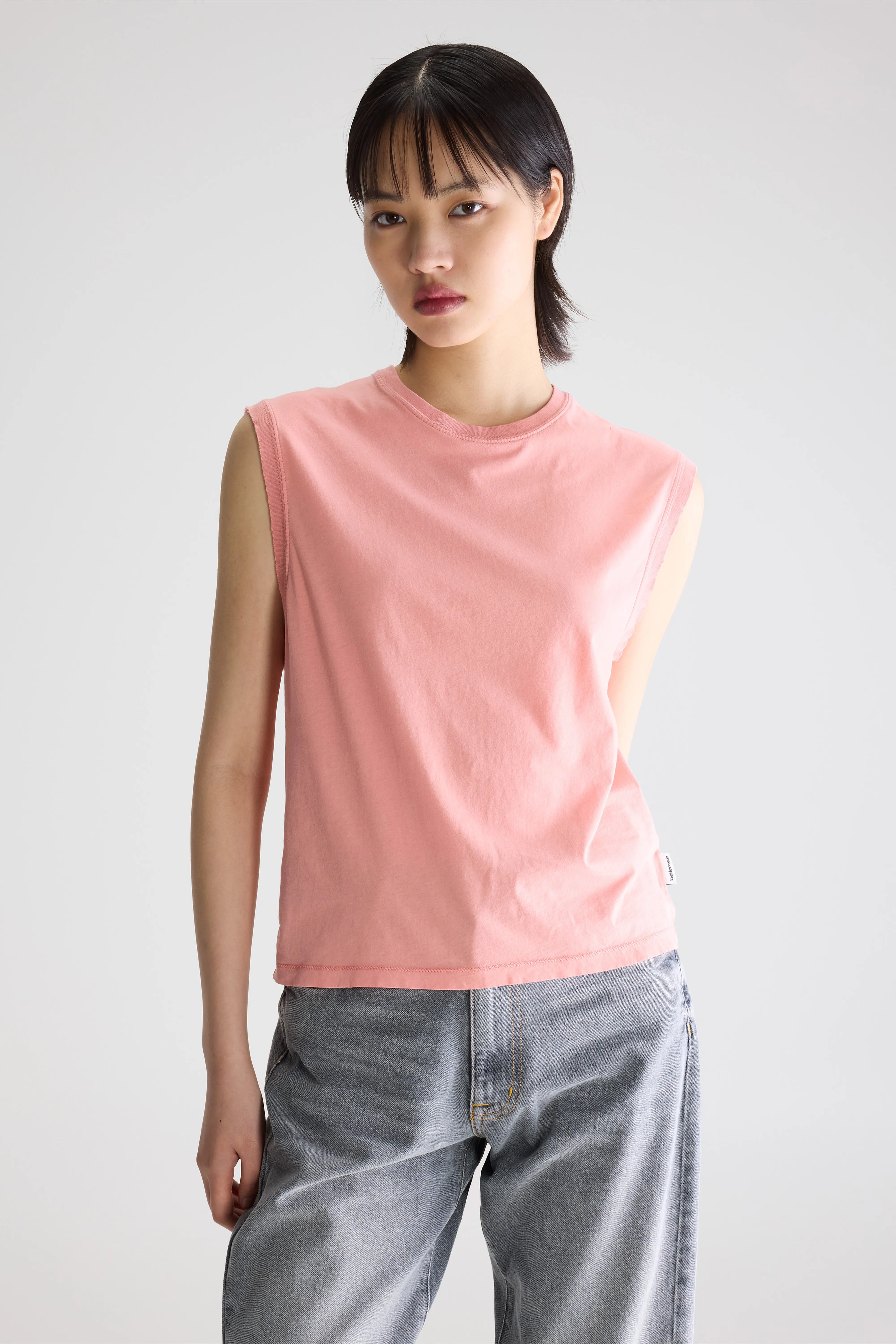 Falde sleeveless t-shirt (261 / W / AZALEE)