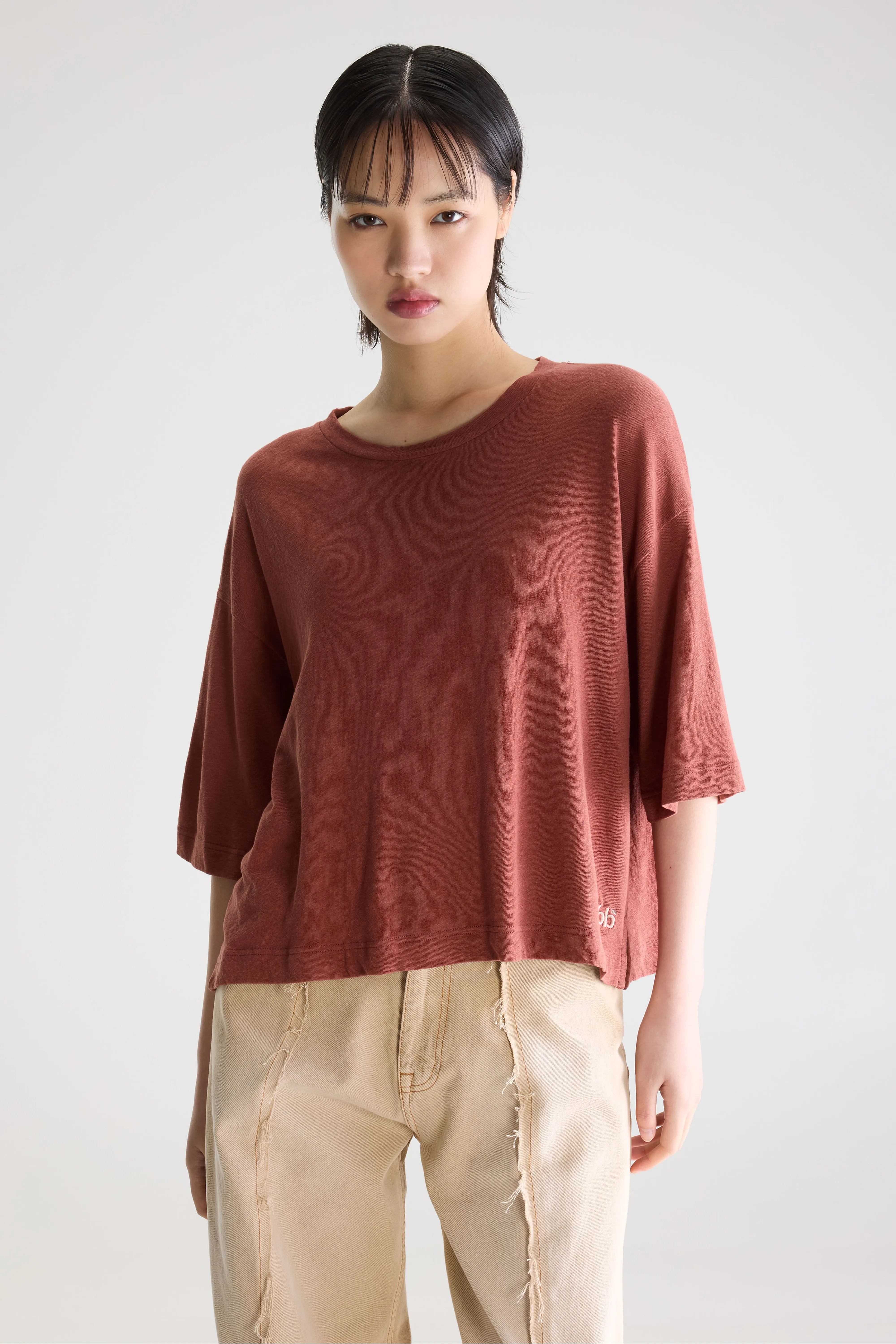 T-shirt À Manches Courtes Vydel - Mahogany Pour Femme | Bellerose