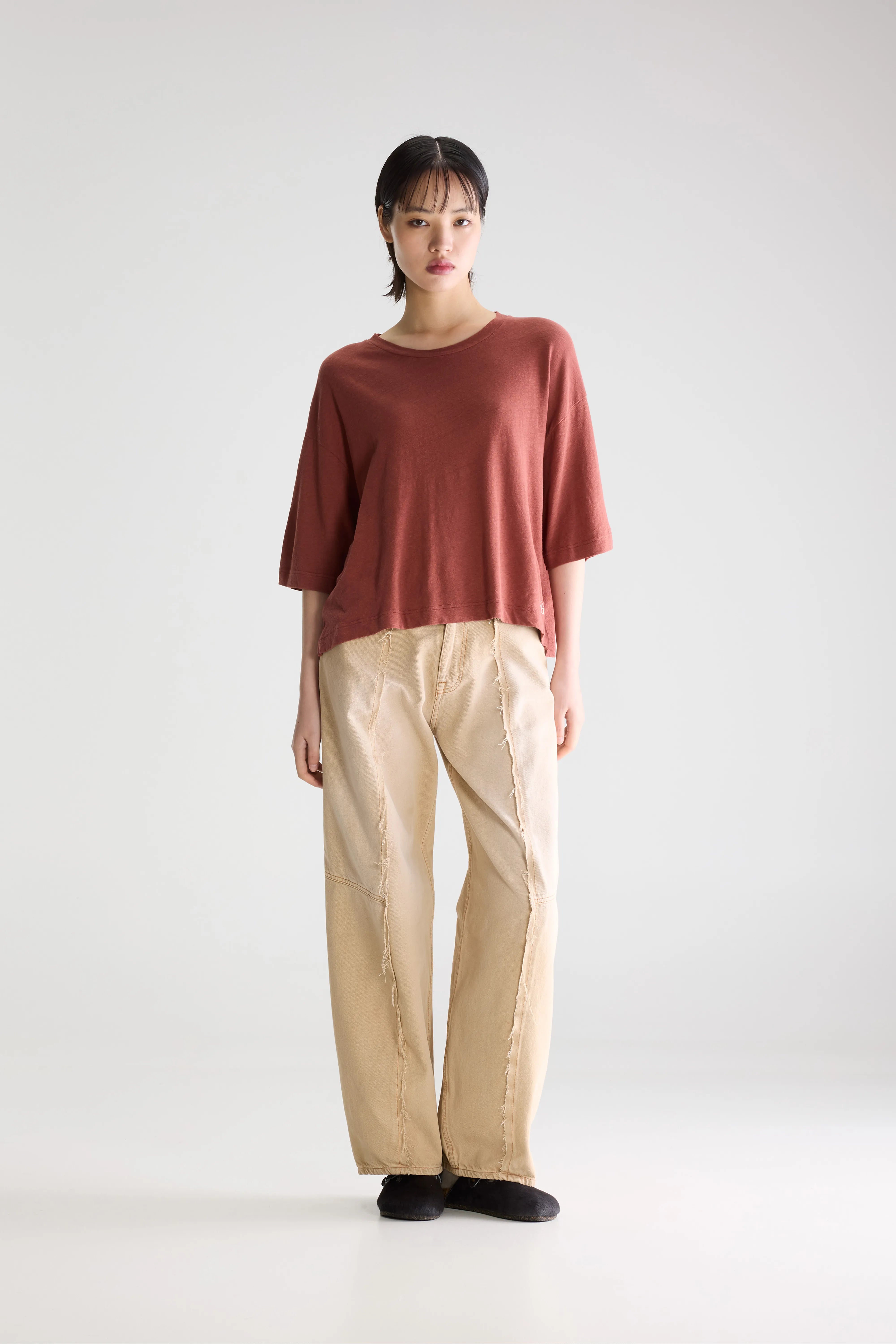 T-shirt À Manches Courtes Vydel - Mahogany Pour Femme | Bellerose